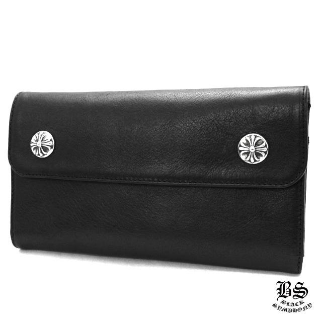 CHROME HEARTS クロムハーツ ウェーブ ウォレット クロス ボタン