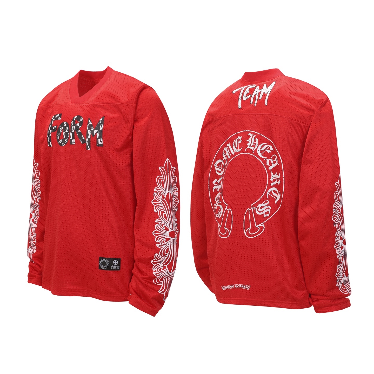 クロムハーツ（Chrome Hearts）CH 人気のサンスクリット（梵字）プリントメッシュダブルレイヤーホッケージャージ トレーニングセット
