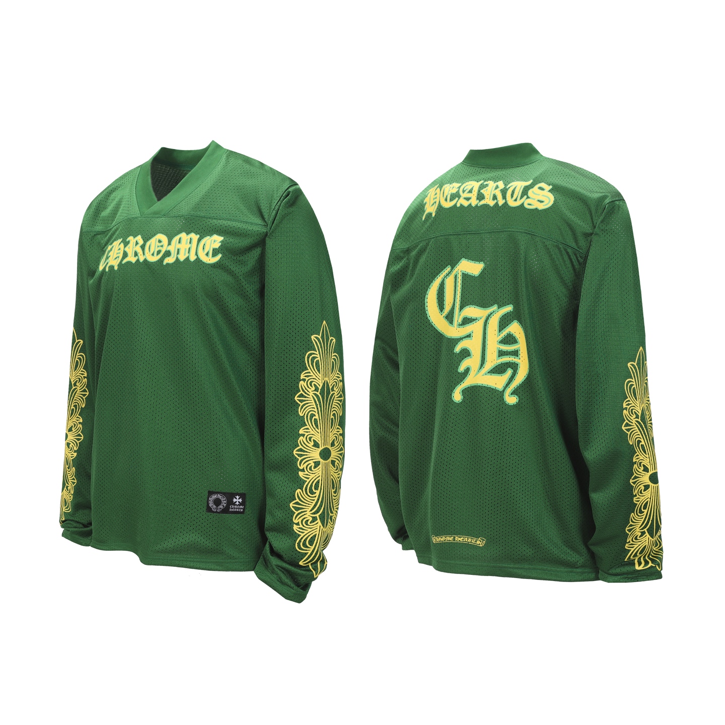 クロムハーツ（Chrome Hearts）CH 人気のサンスクリット（梵字）プリントメッシュダブルレイヤーホッケージャージ トレーニングセット