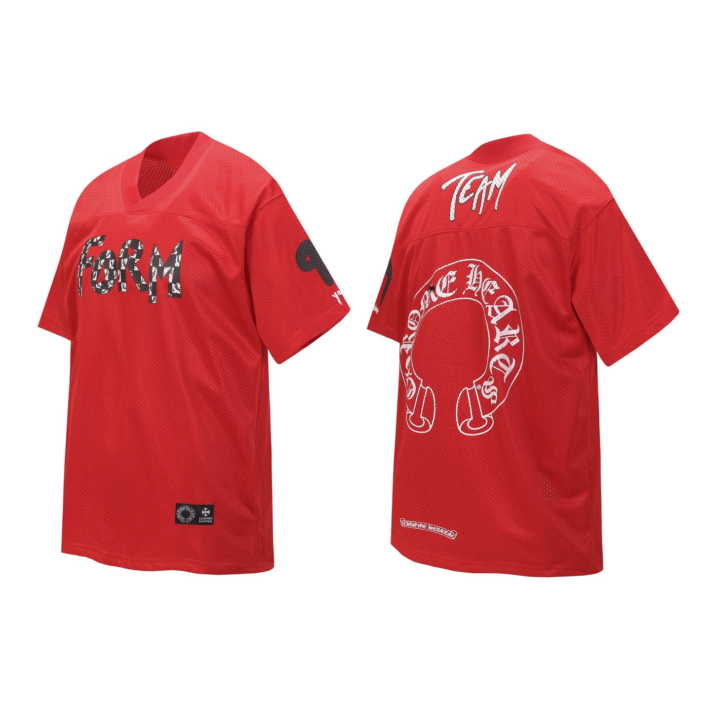 クロムハーツ（Chrome Hearts）CH 人気のサンスクリット（梵字）プリントメッシュダブルレイヤーホッケージャージ トレーニングセット