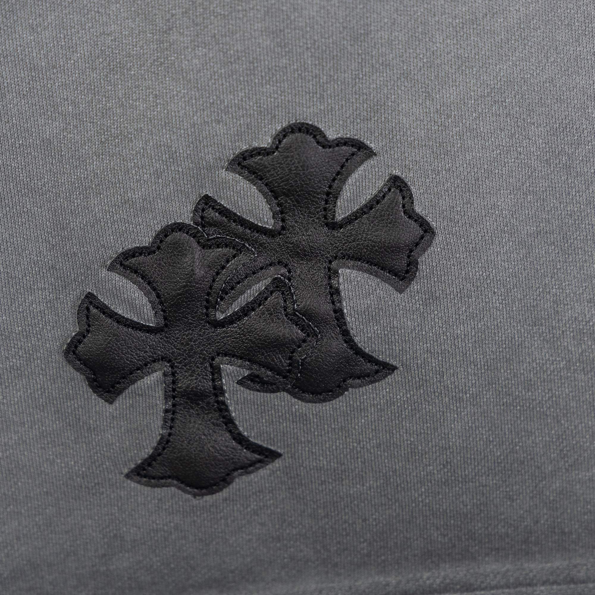 Chrome Hearts CH クロムハーツ 重工ウォッシュ・レザーパッチ・クロス刺繍 ショートパンツ