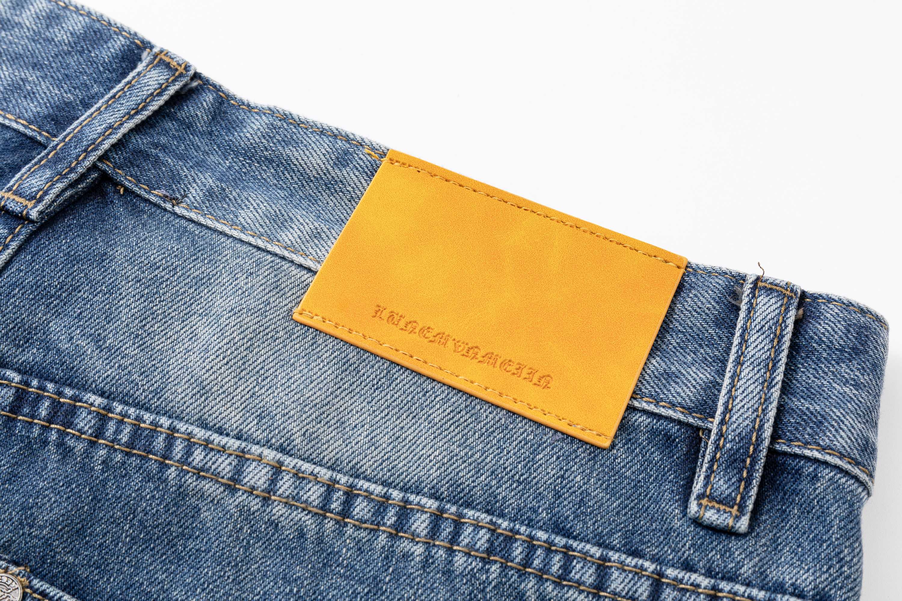 [Copy]Chrome Hearts CH クロムハーツ 重工ウォッシュ・レザーパッチ・クロス刺繍 ショートパンツ