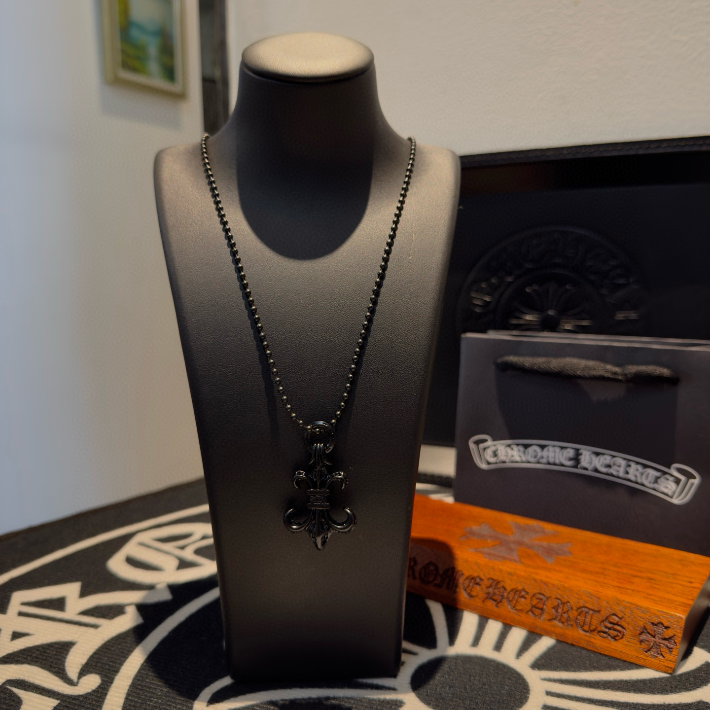 Chrome Hearts Marty's Cross Necklace Colorful Unisex Lightweight