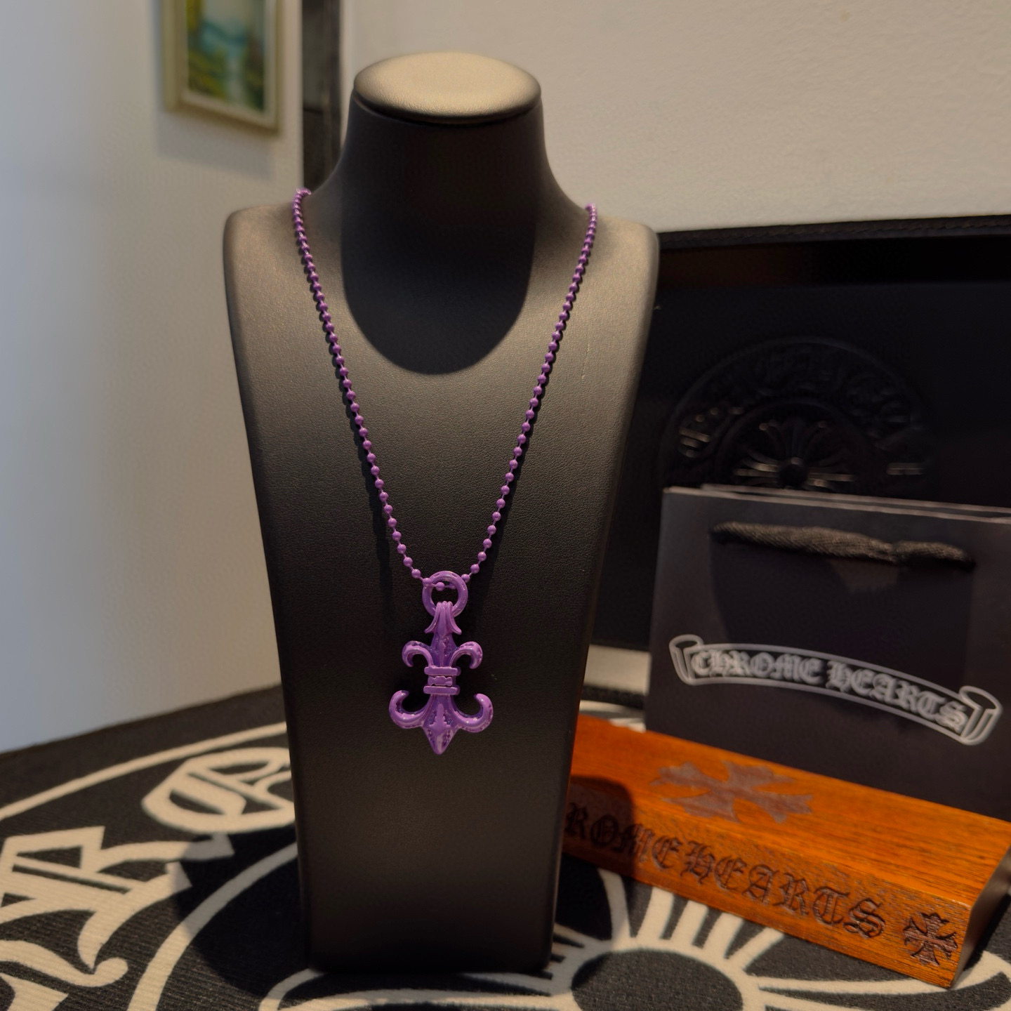 Chrome Hearts Marty's Cross Necklace Colorful Unisex Lightweight