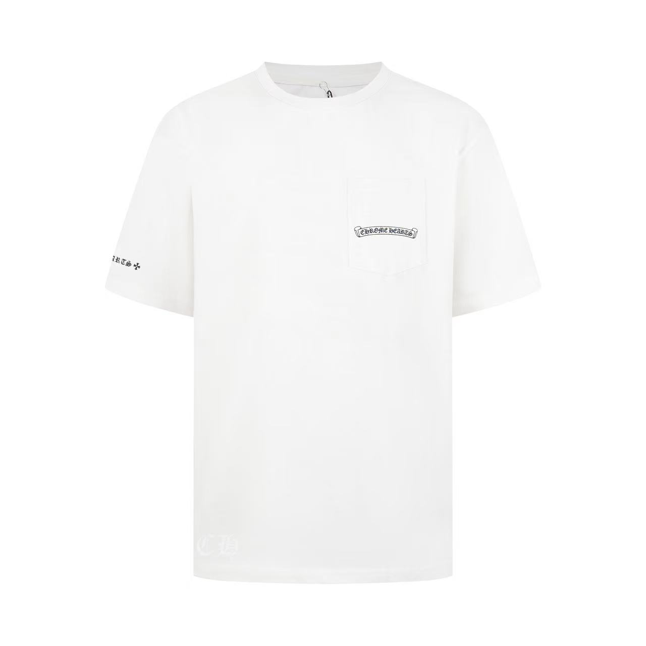Chrome Hearts クロスバックスノーフレーク半袖Tシャツ 吸湿性に優れた柔らかな素材 高温インクプリント仕様 男女兼用