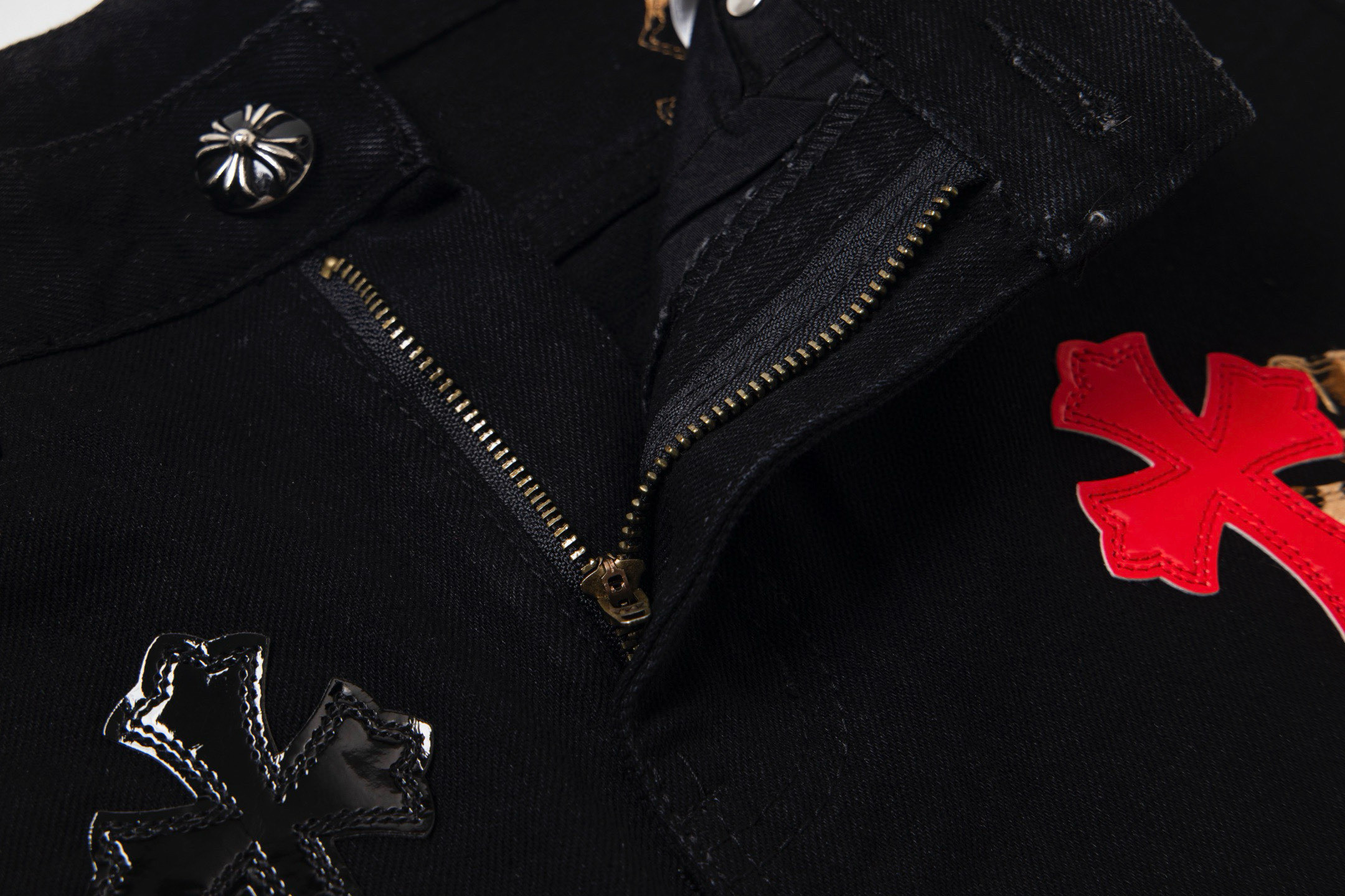 Chrome Hearts CHシティリミテッドエディション サン・バルテルミーシティ限定 レオパードフレイム牛王ヘビーリメイクデニム