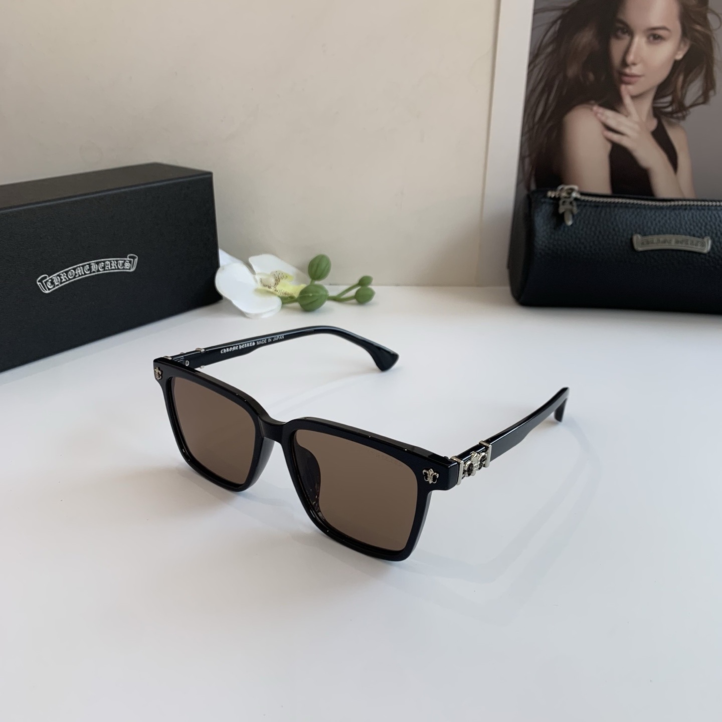 Chrome Hearts クロムハーツ スクエアフレーム サングラス ユニセックス ファッション 軽量
