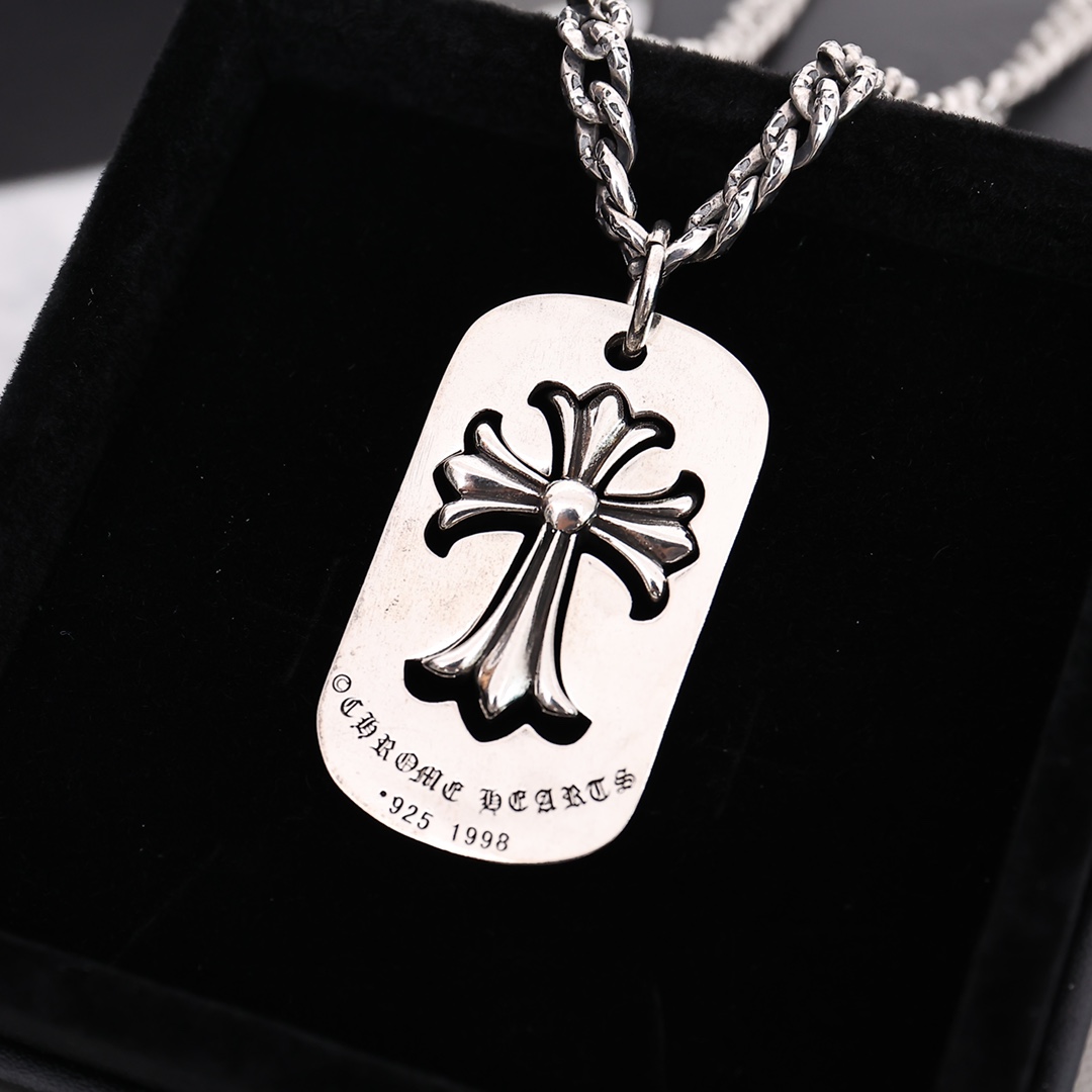 Chrome Hearts クロムハーツ クロスペンダント＋スケルトンドッグタグペンダント ネックレスセット