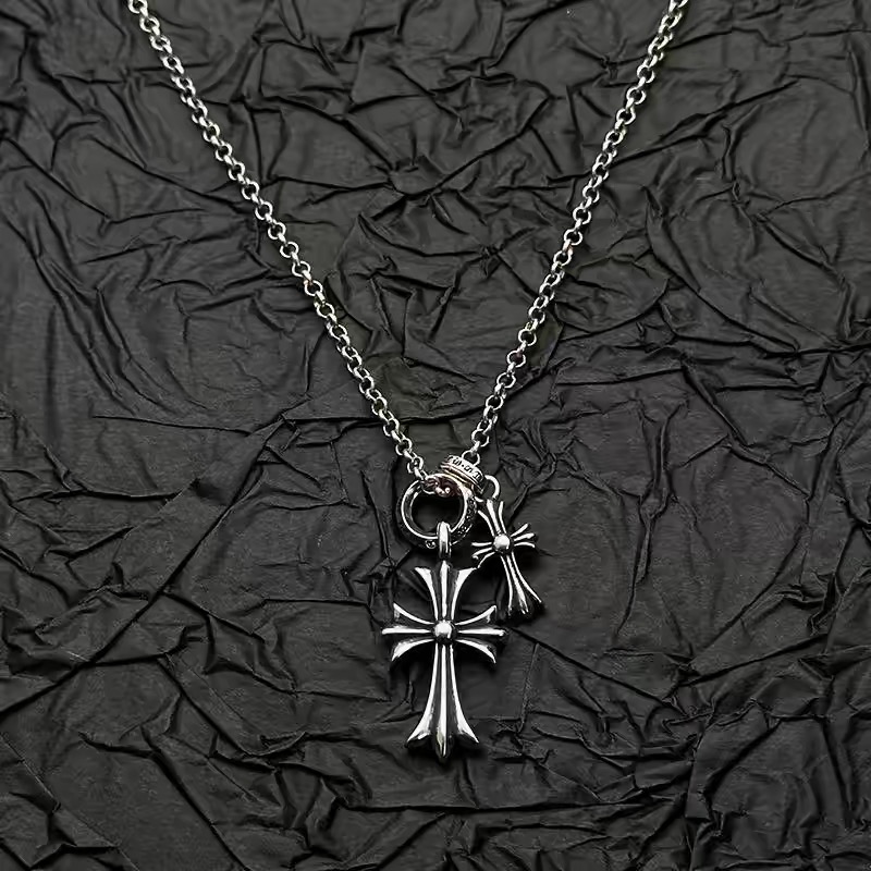 Chrome Hearts クロムハーツ サークルクロス ツインクロスネックレス