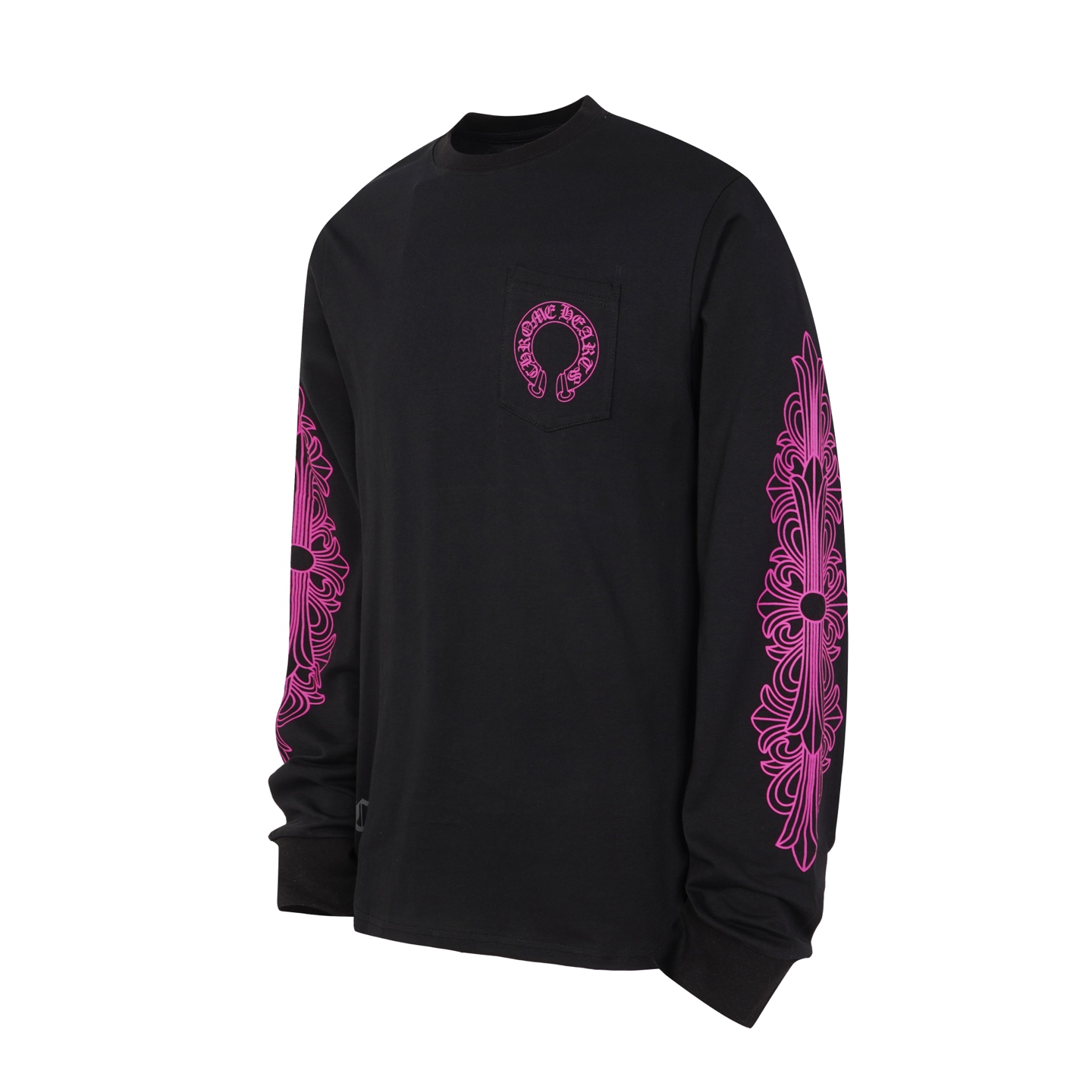 Chrome Hearts（クロムハーツ）風 梵字＆馬蹄プリント 長袖Tシャツ