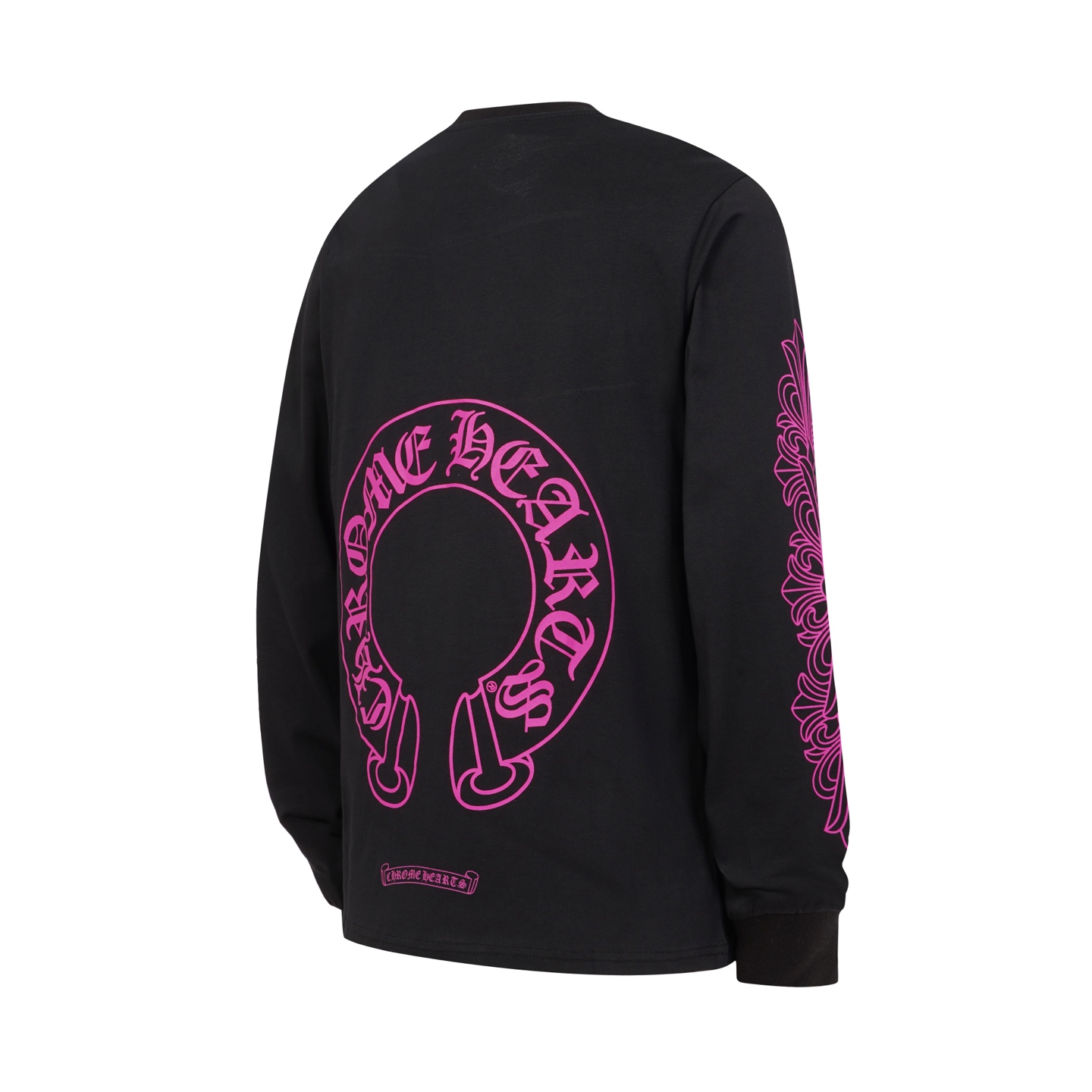 Chrome Hearts（クロムハーツ）風 梵字＆馬蹄プリント 長袖Tシャツ