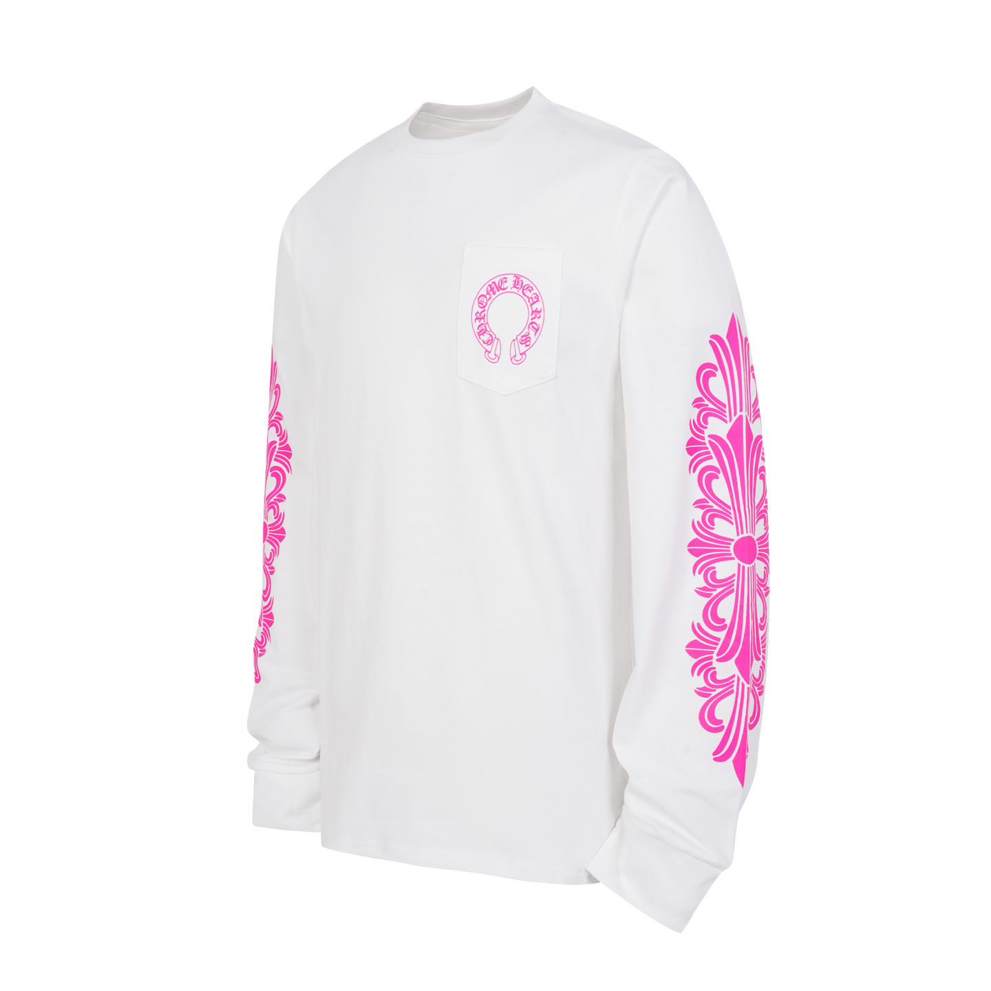 Chrome Hearts（クロムハーツ）風 梵字＆馬蹄プリント 長袖Tシャツ