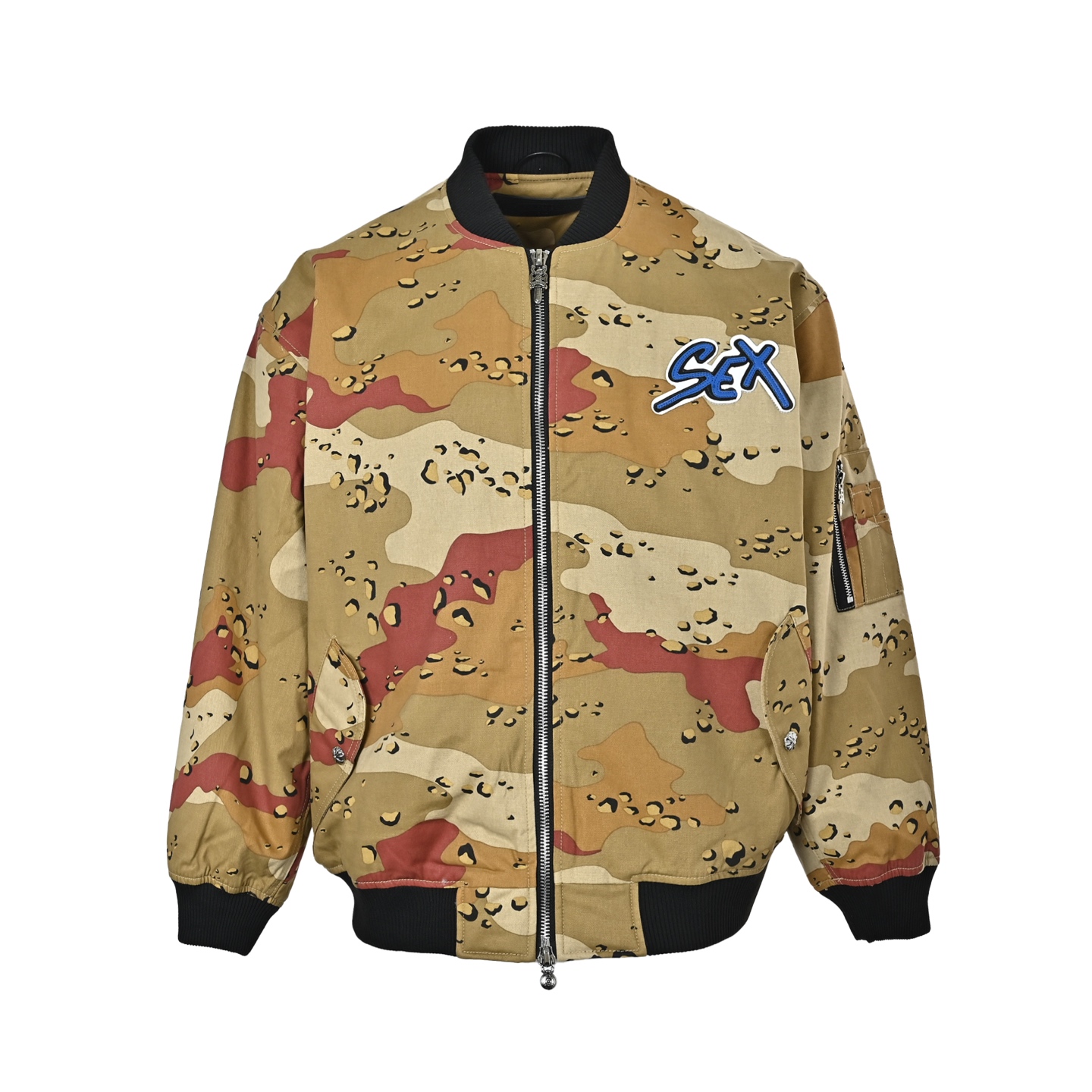 Chrome Hearts シティ限定 カモフラ デニム コットンジャケット ブルゾン 迷彩 リメイク 925シルバー レザー