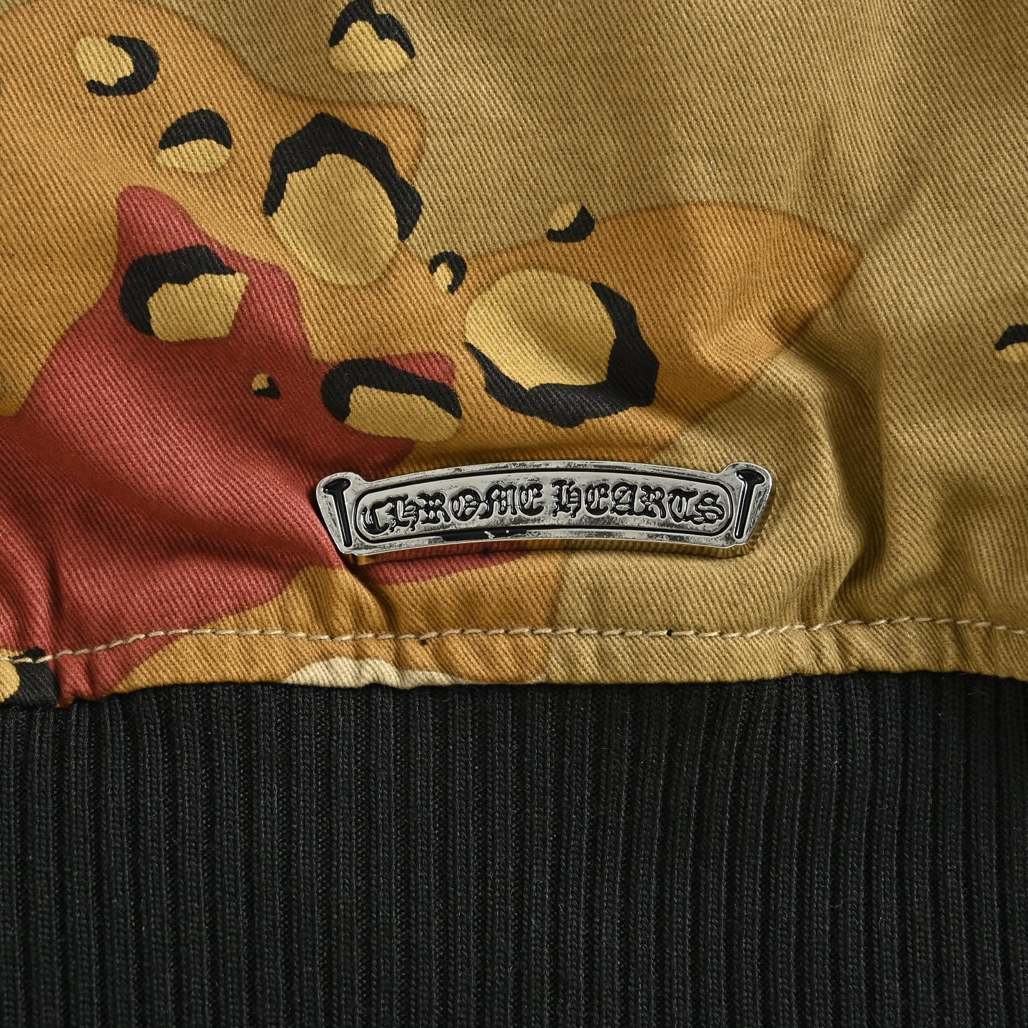 Chrome Hearts シティ限定 カモフラ デニム コットンジャケット ブルゾン 迷彩 リメイク 925シルバー レザー