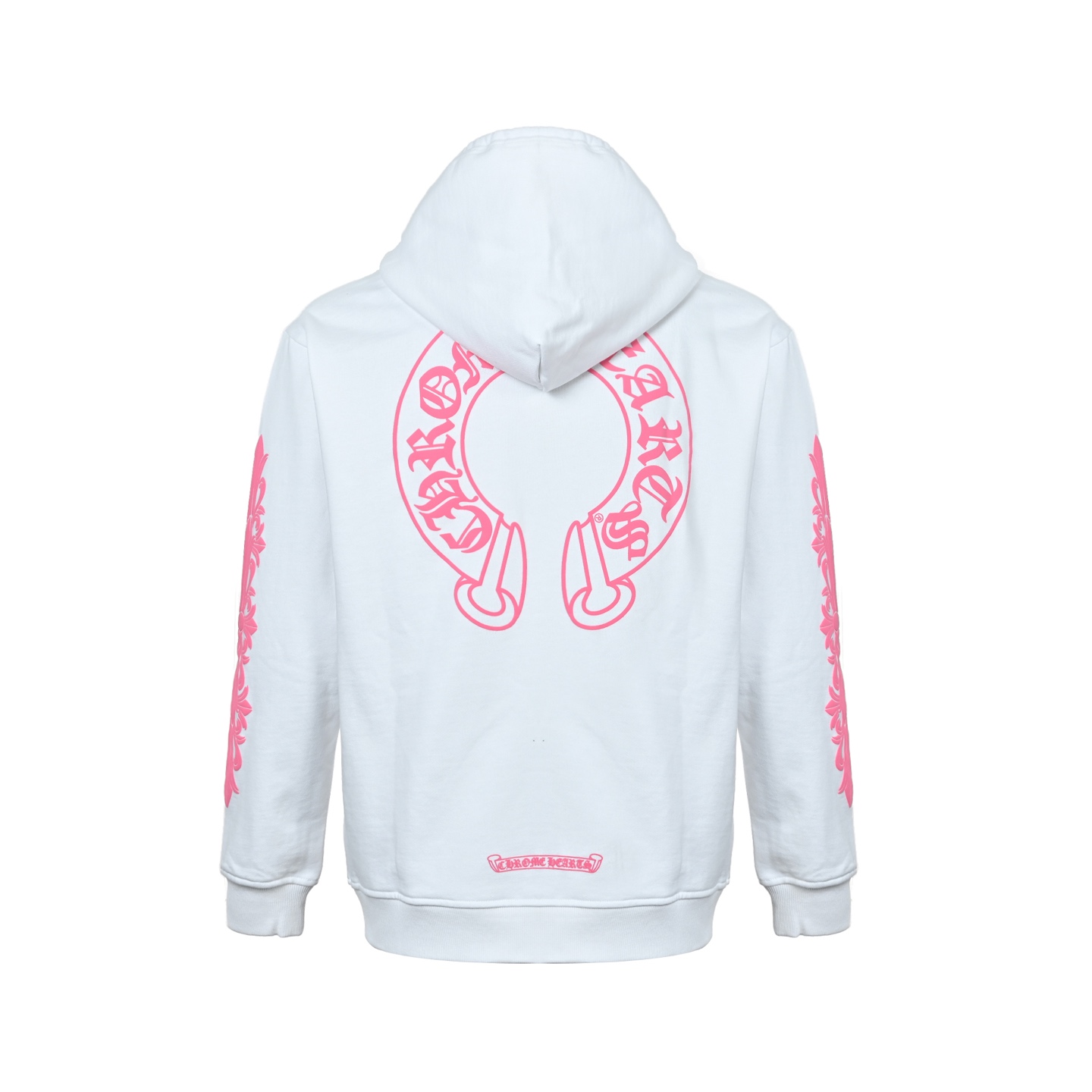 Chrome Hearts クロムハーツ ホワイト マゼンタ ホースシュー フーディー「ホワイト/ピンク」