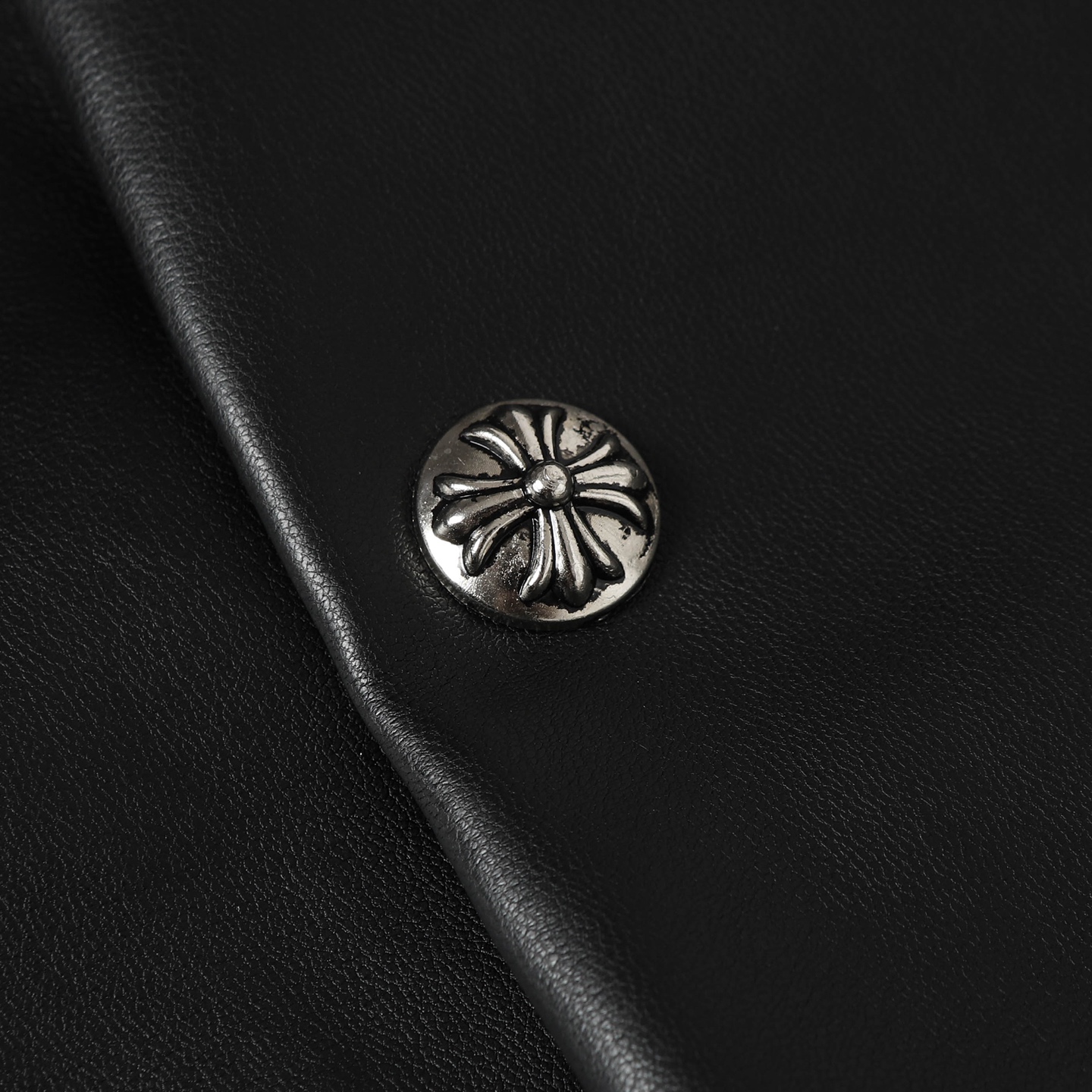 【Chrome Hearts】クロムハーツ クロスレザーパッチシャツジャケット