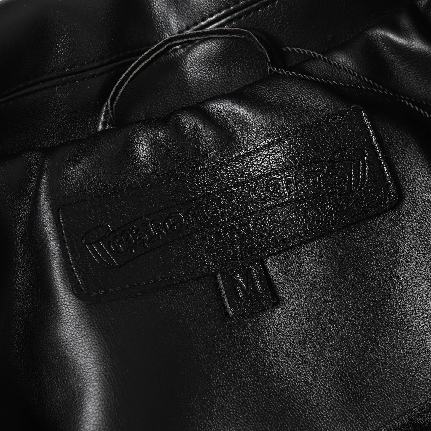 【Chrome Hearts】クロムハーツ クロスレザーパッチシャツジャケット
