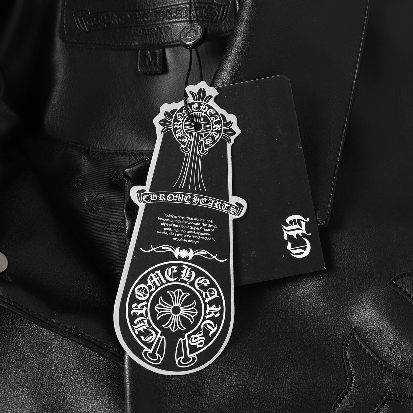 【Chrome Hearts】クロムハーツ クロスレザーパッチシャツジャケット