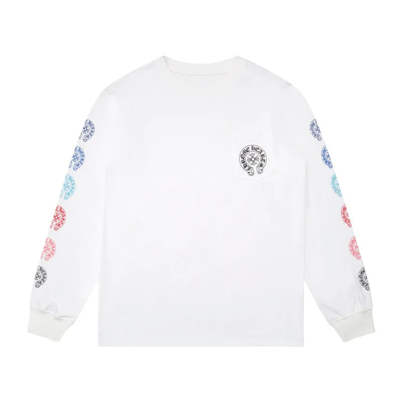 CHROME HEARTS】マルチカラークロスロングスリーブホワイト– クロム