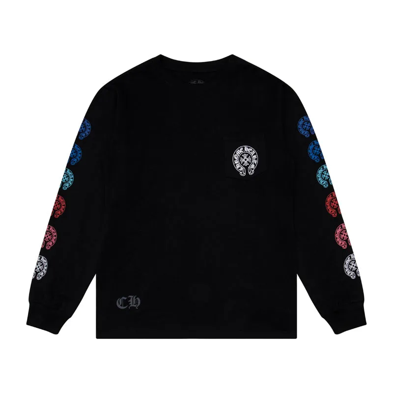 CHROME HEARTS】マルチカラークロスロングスリーブホワイト– クロム