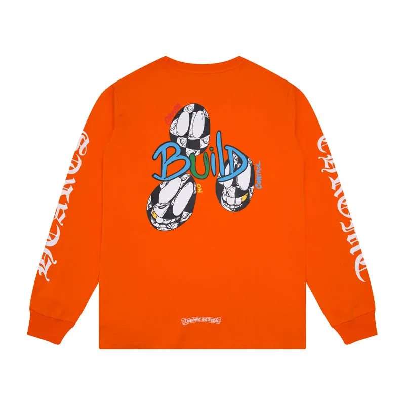 CHROME HEARTS】マルチカラー クロス ロングスリーブ ホワイト