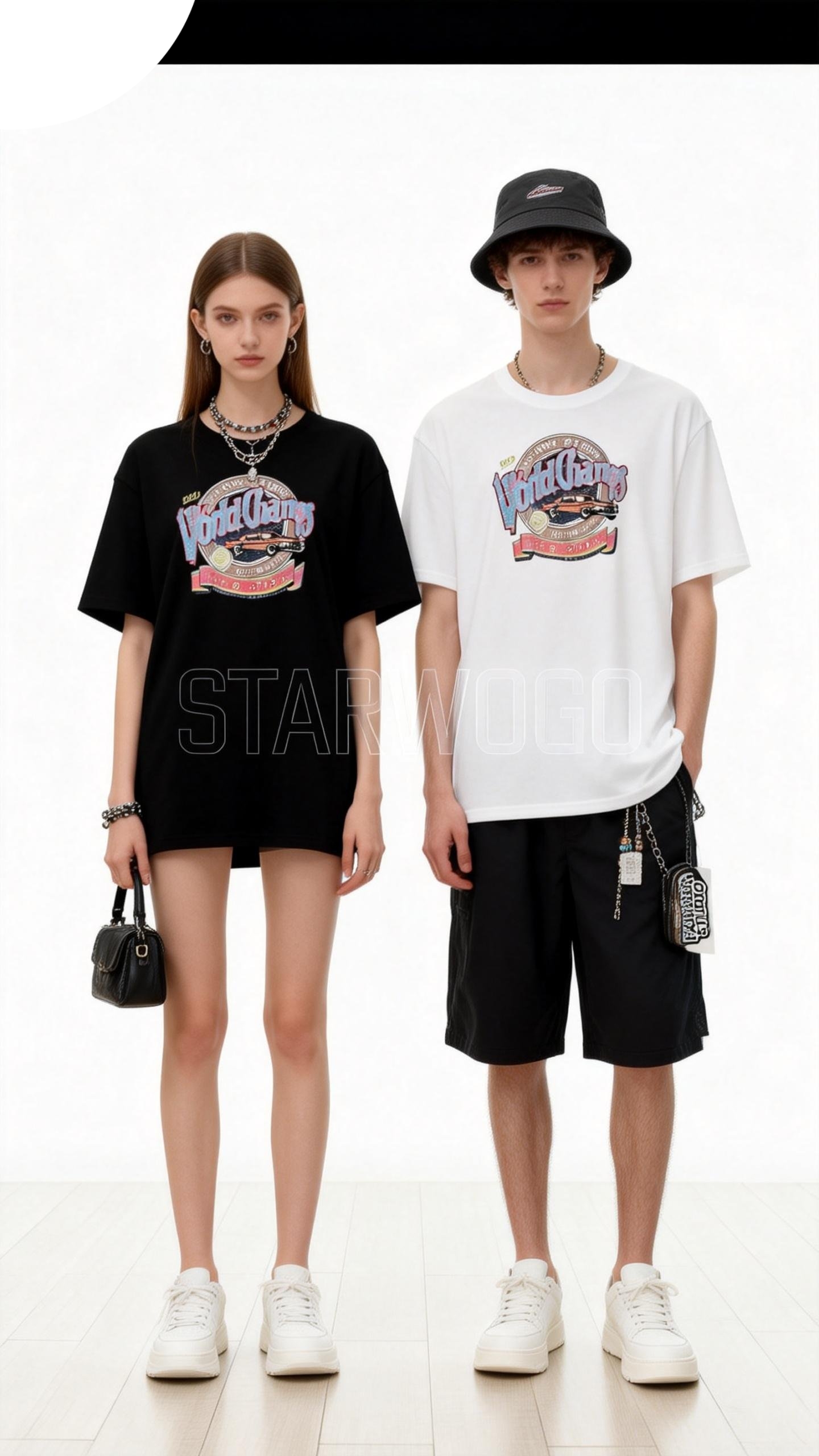 T0012~STARWOGO 180g Fabric - Fashionable Thin Cotton Design T-shirt