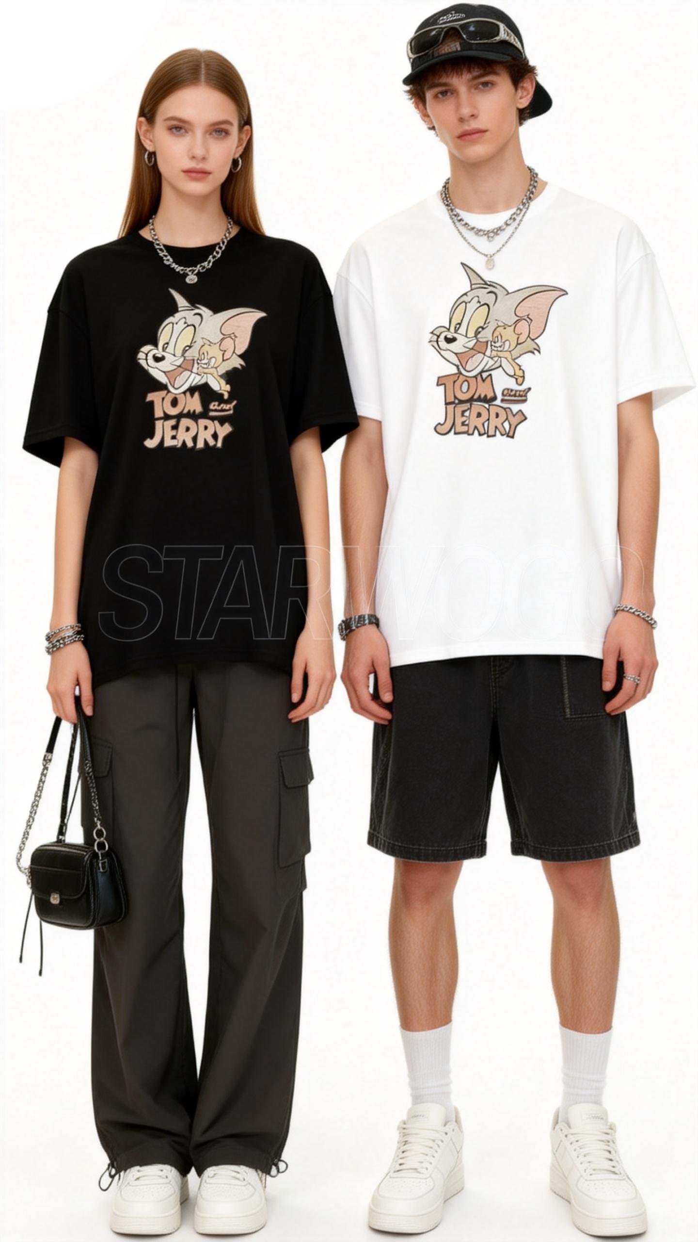 T0014~STARWOGO 180g Fabric - Fashionable Thin Cotton Design T-shirt