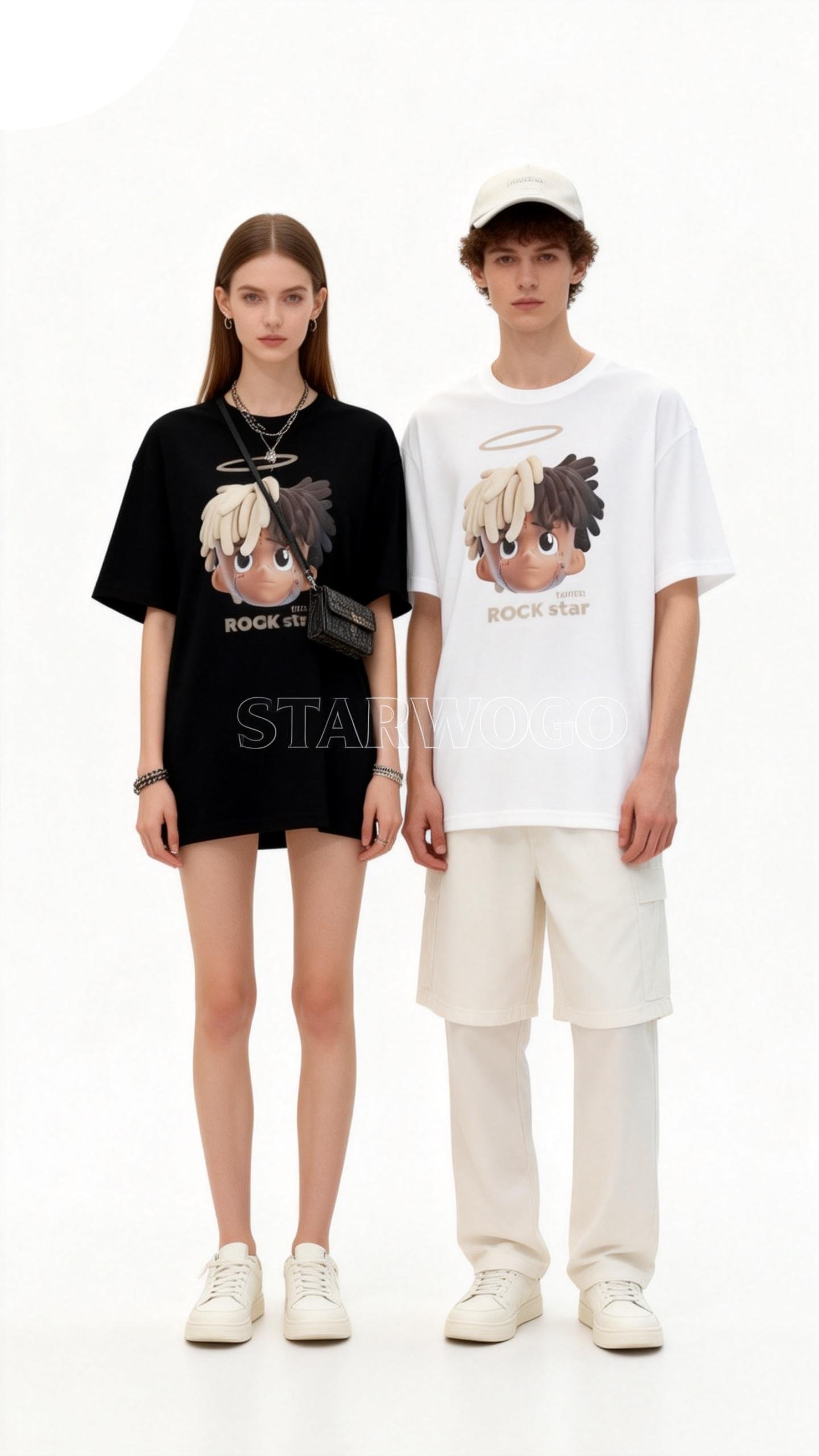 T0017~STARWOGO 180g Fabric - Fashionable Thin Cotton Design T-shirt