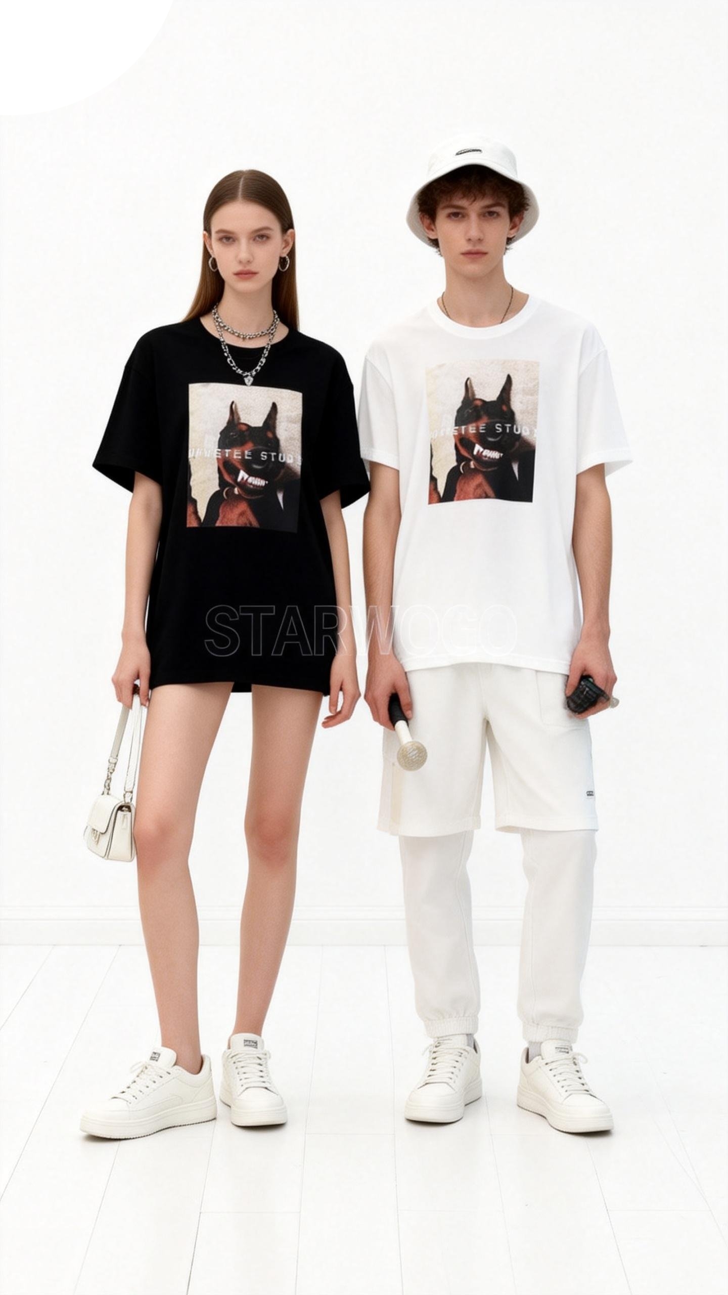 T0018~STARWOGO 180g Fabric - Fashionable Thin Cotton Design T-shirt