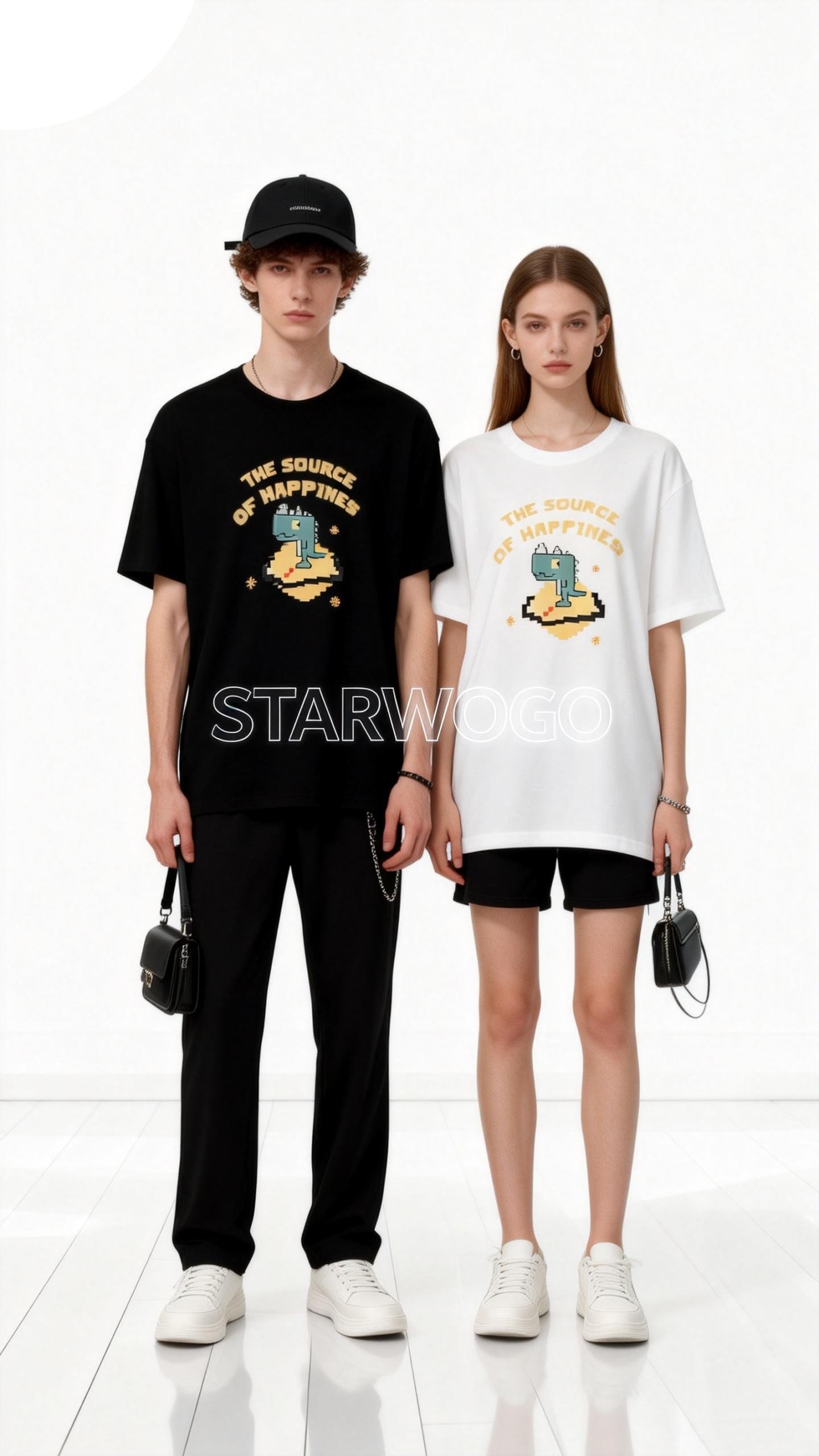 T0023~STARWOGO 180g Fabric - Fashionable Thin Cotton Design T-shirt