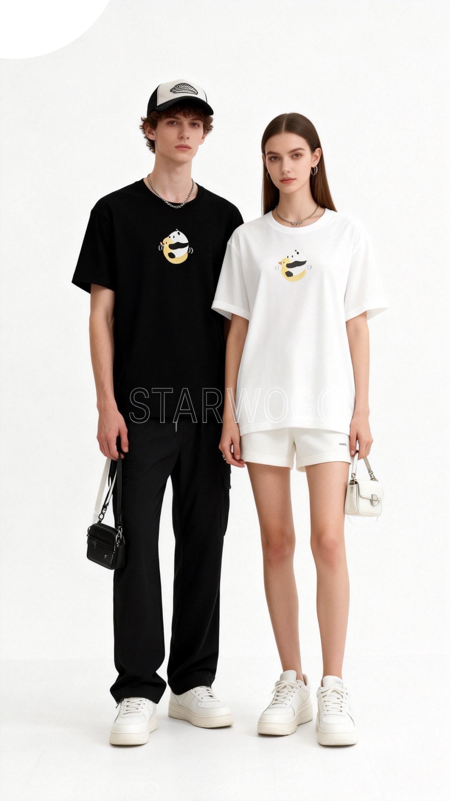 T0024~STARWOGO 180g Fabric - Fashionable Thin Cotton Design T-shirt