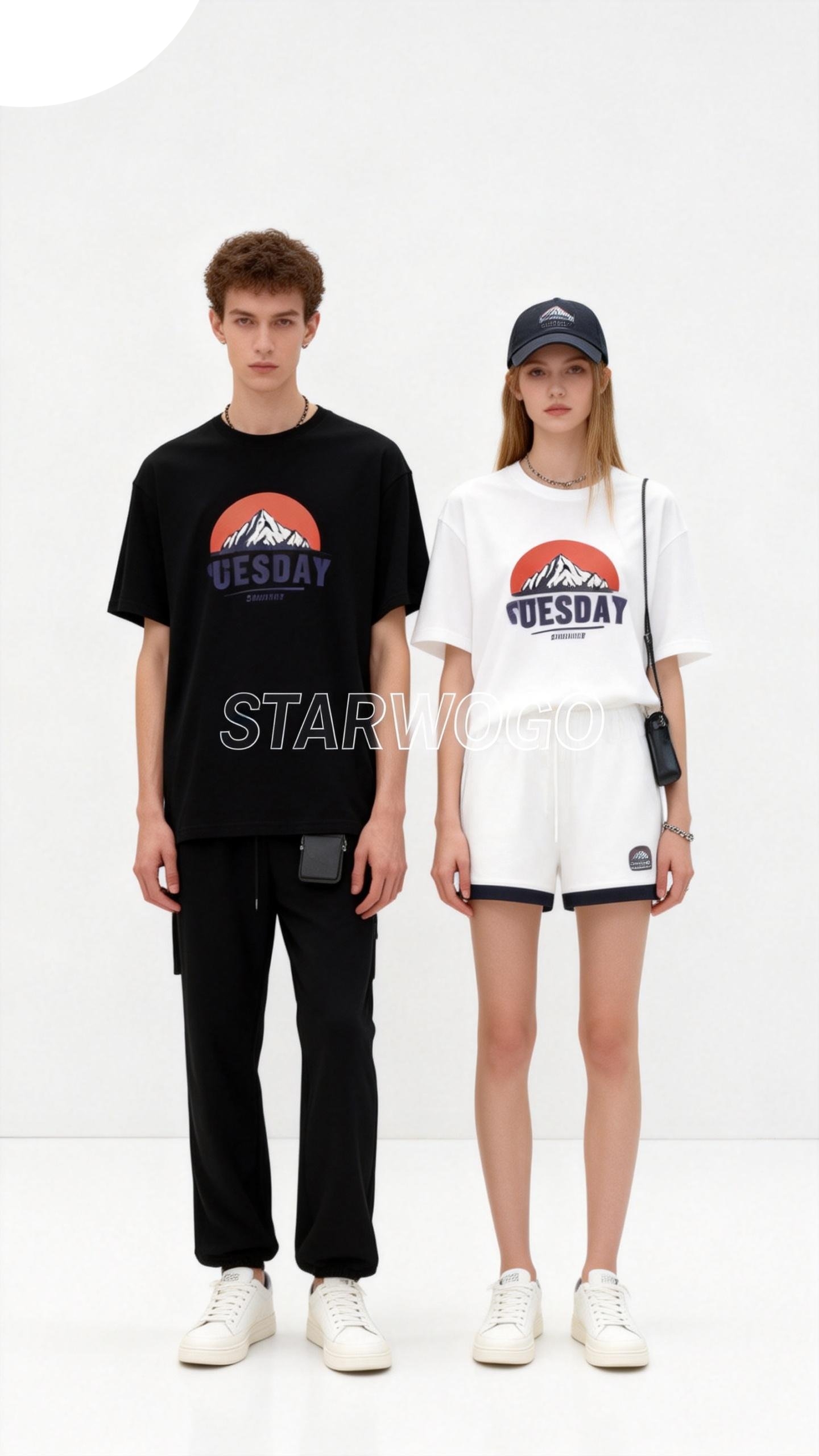 T0026~STARWOGO 180g Fabric - Fashionable Thin Cotton Design T-shirt