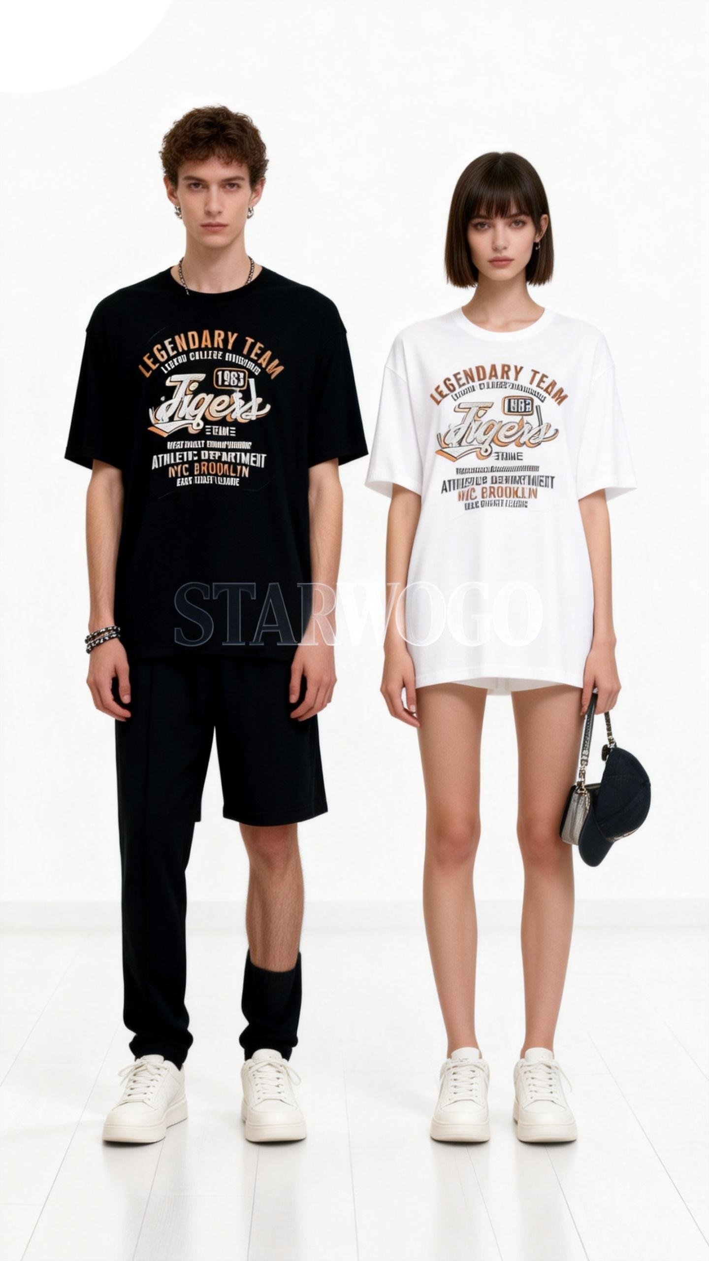 T0043~STARWOGO 180g Fabric - Fashionable Thin Cotton Design T-shirt