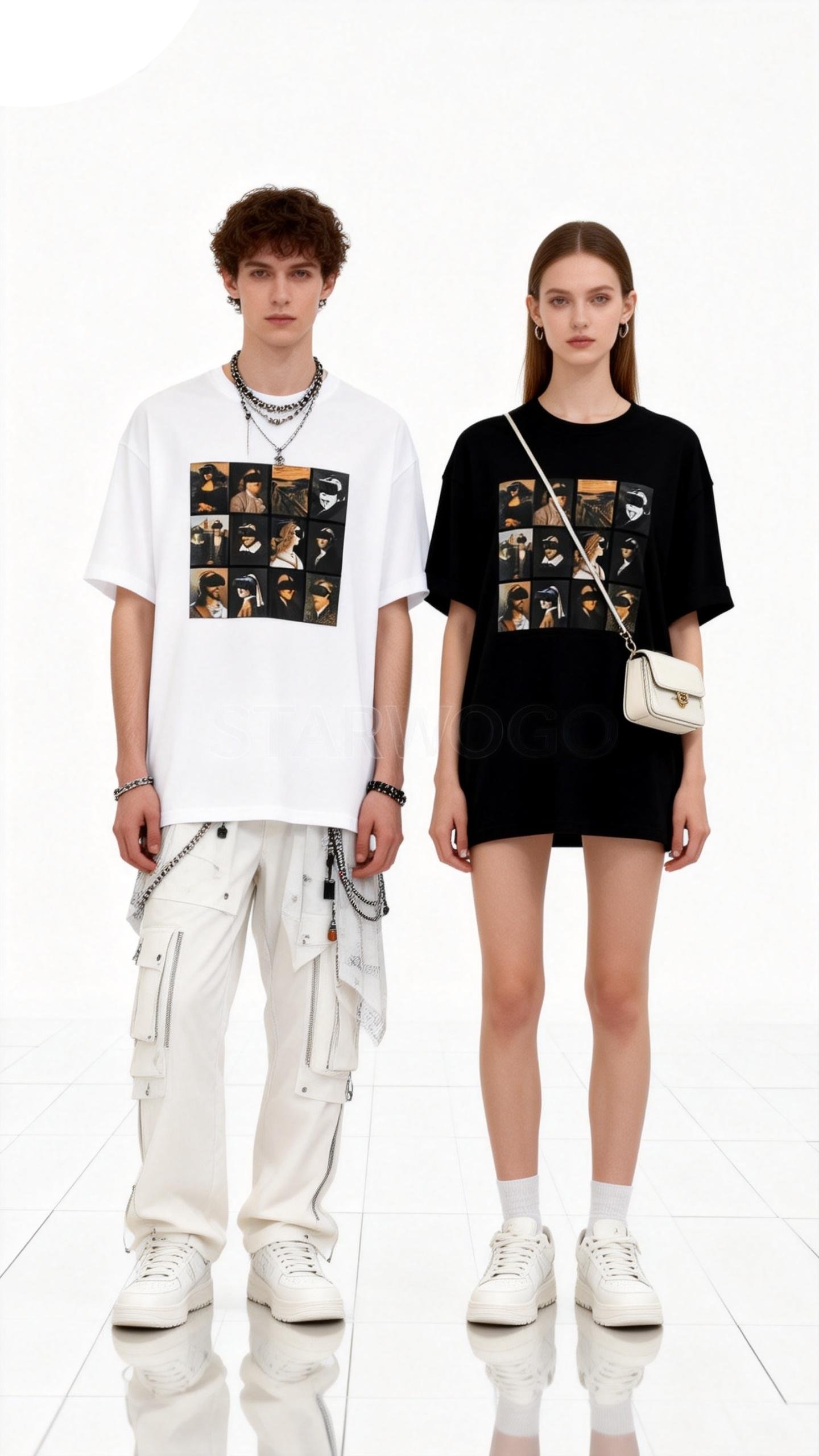 T0049~STARWOGO 180g Fabric - Fashionable Thin Cotton Design T-shirt