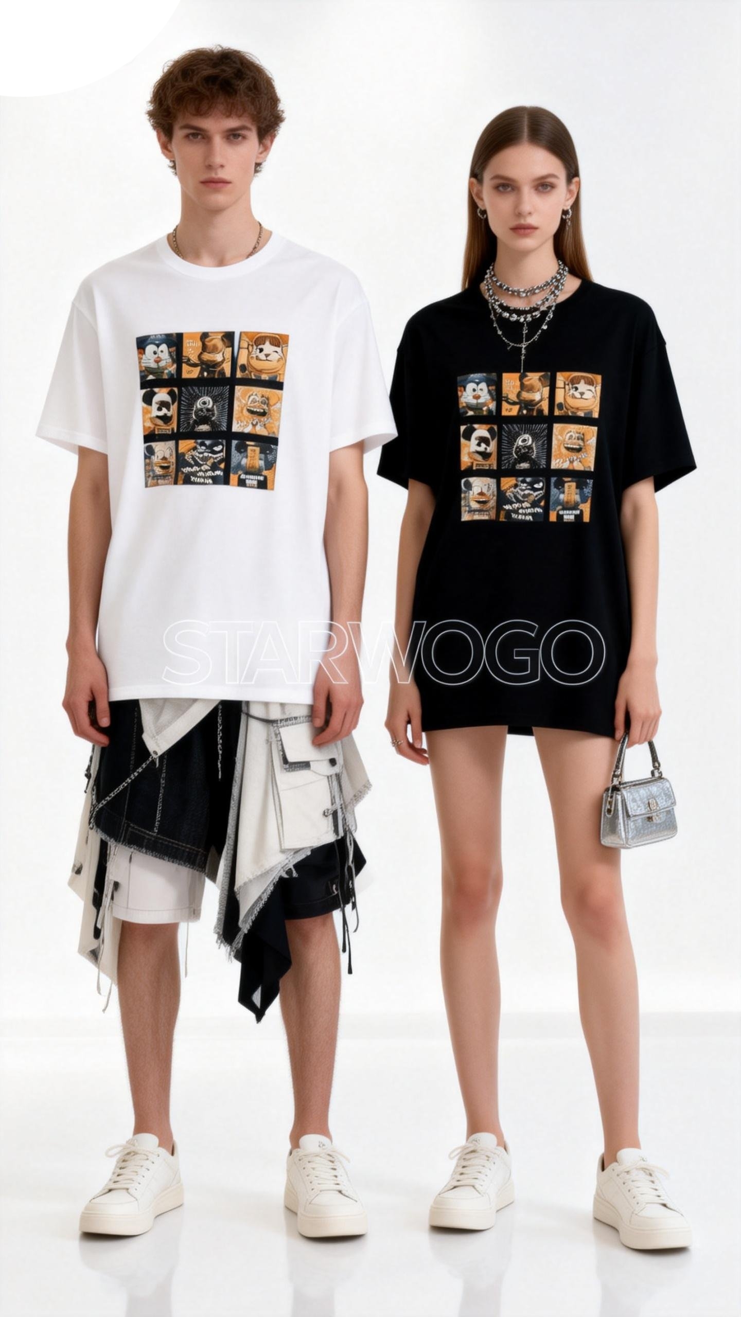 T0050~STARWOGO 180g Fabric - Fashionable Thin Cotton Design T-shirt