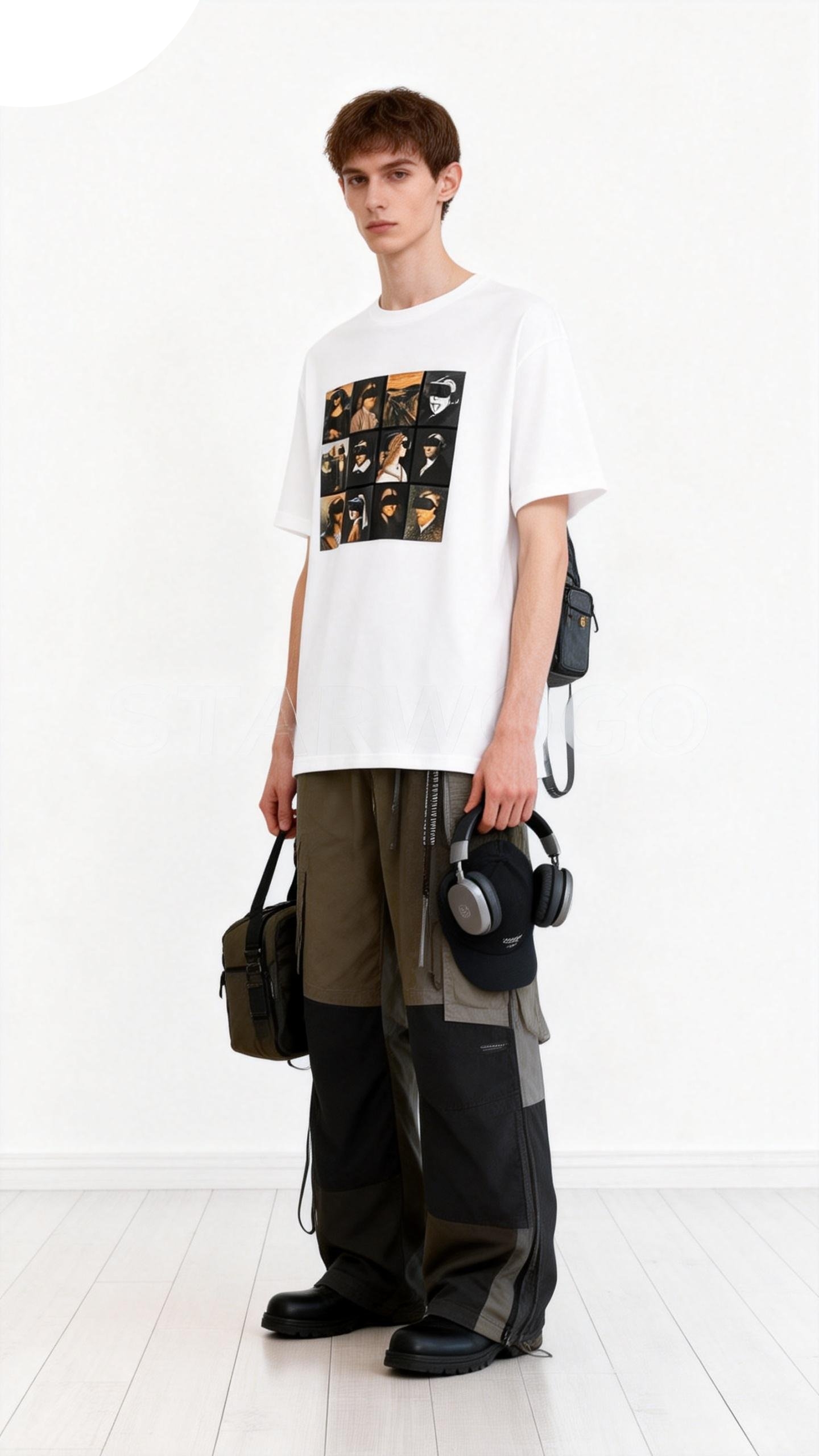 T0049~STARWOGO 180g Fabric - Fashionable Thin Cotton Design T-shirt