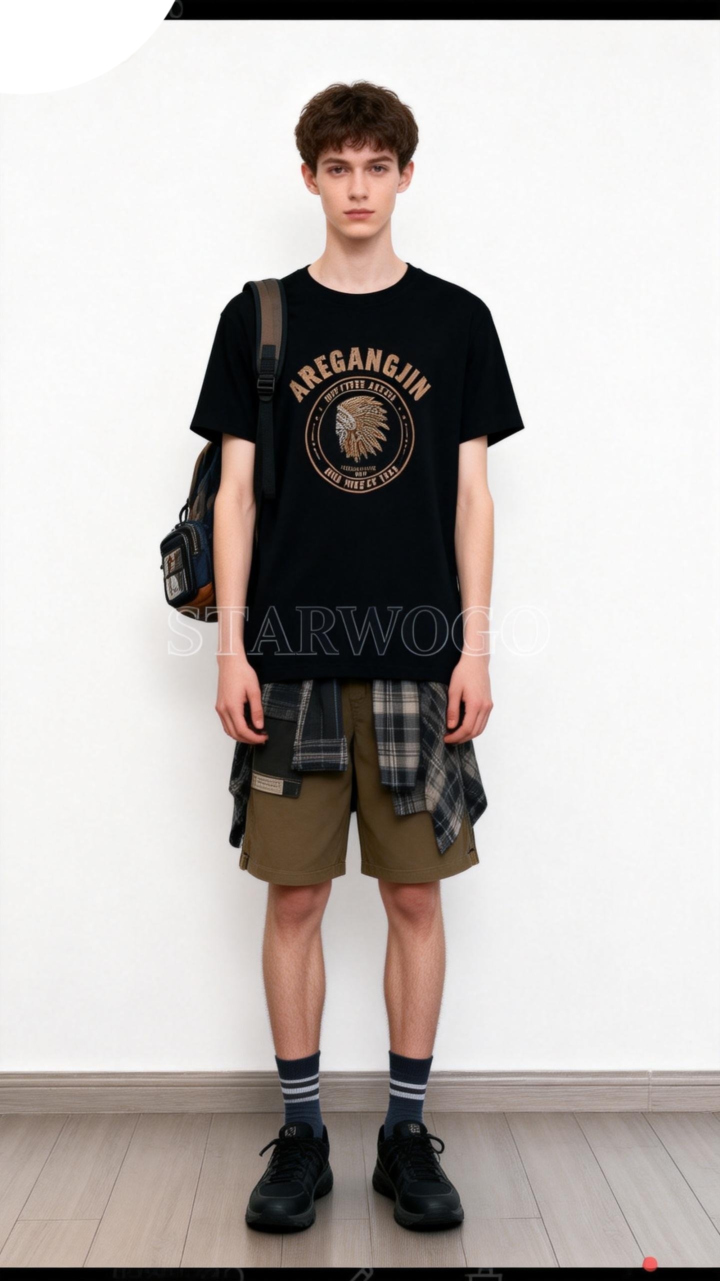 T0044~STARWOGO 180g Fabric - Fashionable Thin Cotton Design T-shirt