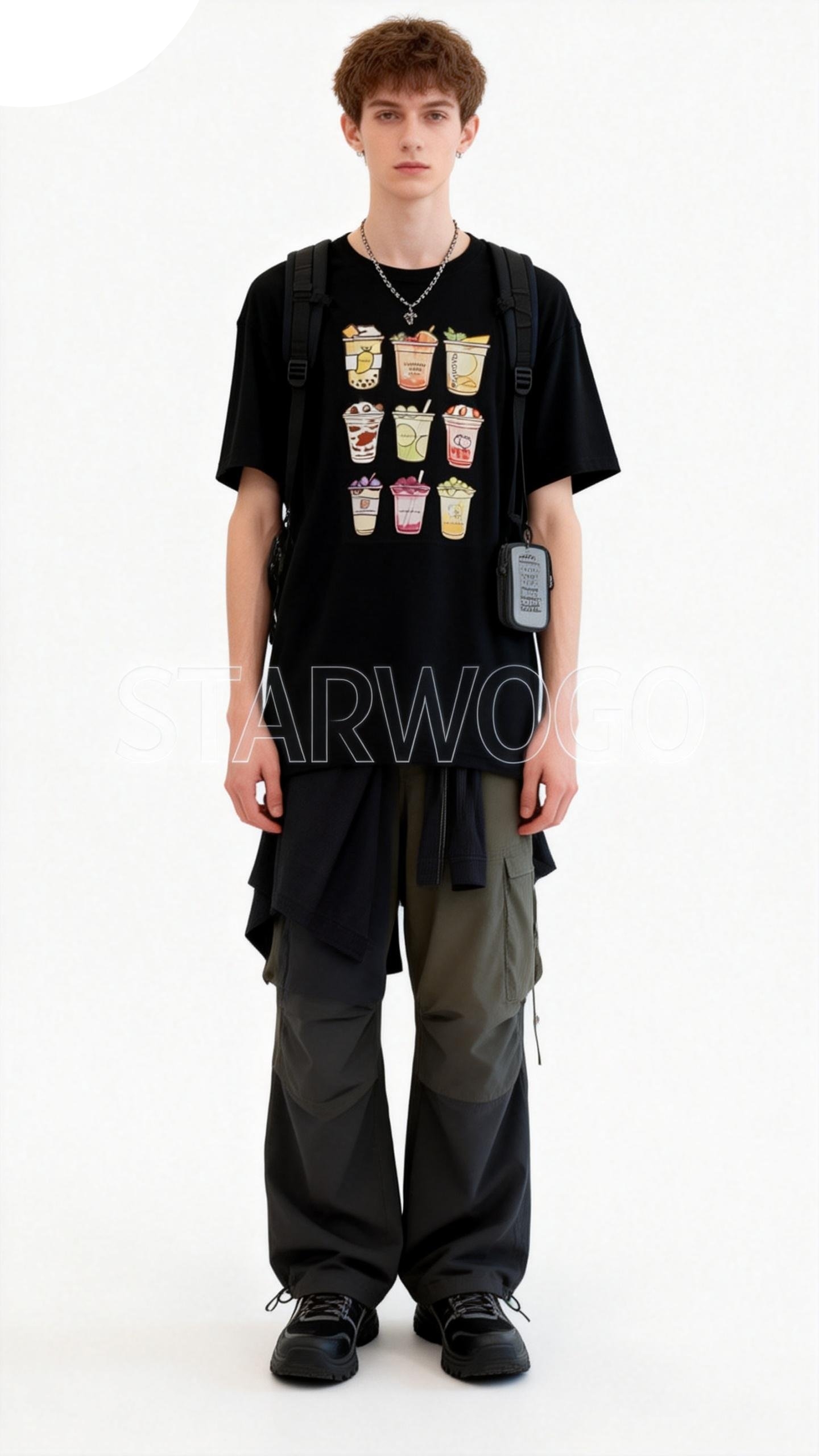 T0042~STARWOGO 180g Fabric - Fashionable Thin Cotton Design T-shirt