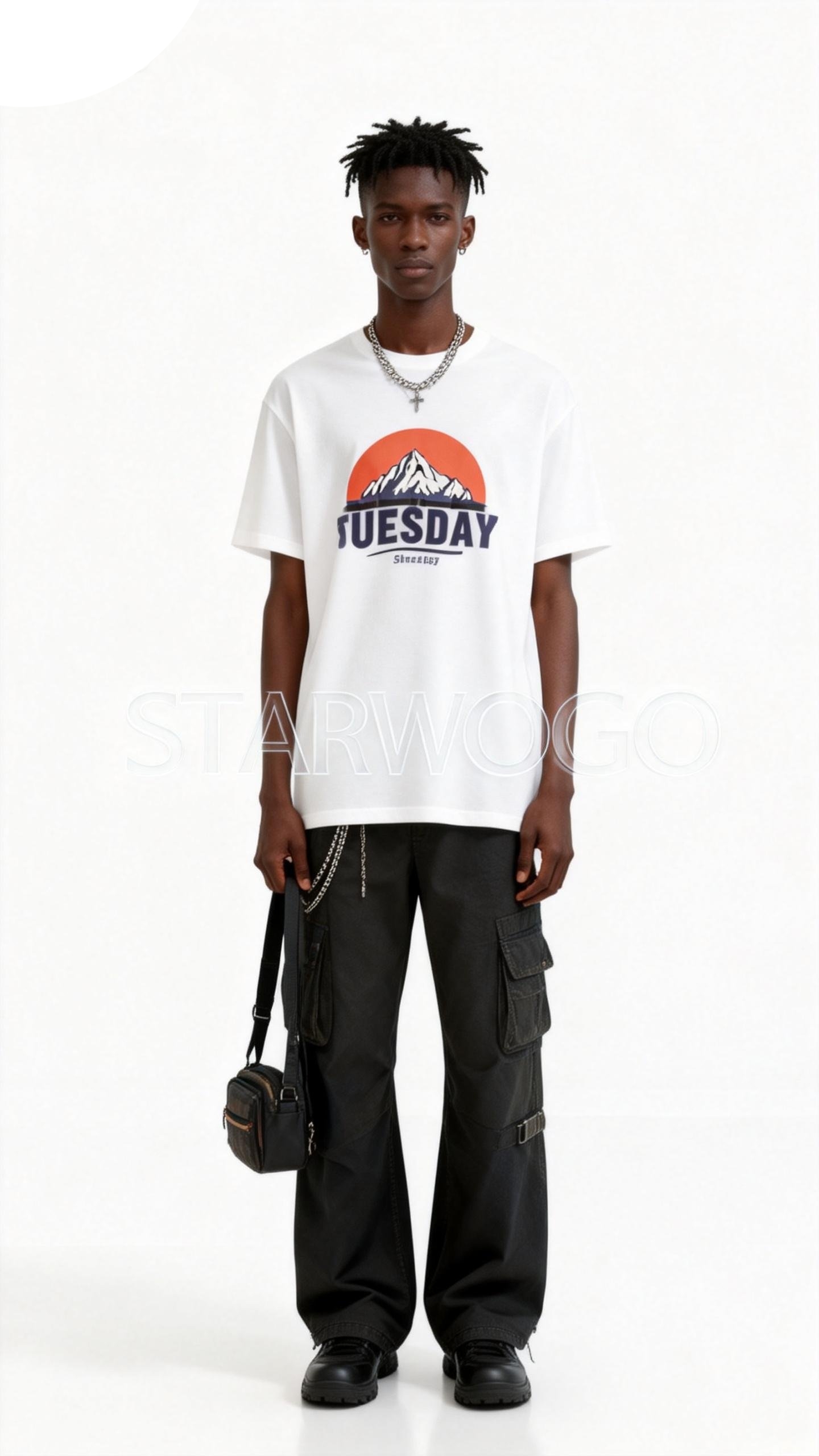 T0026~STARWOGO 180g Fabric - Fashionable Thin Cotton Design T-shirt