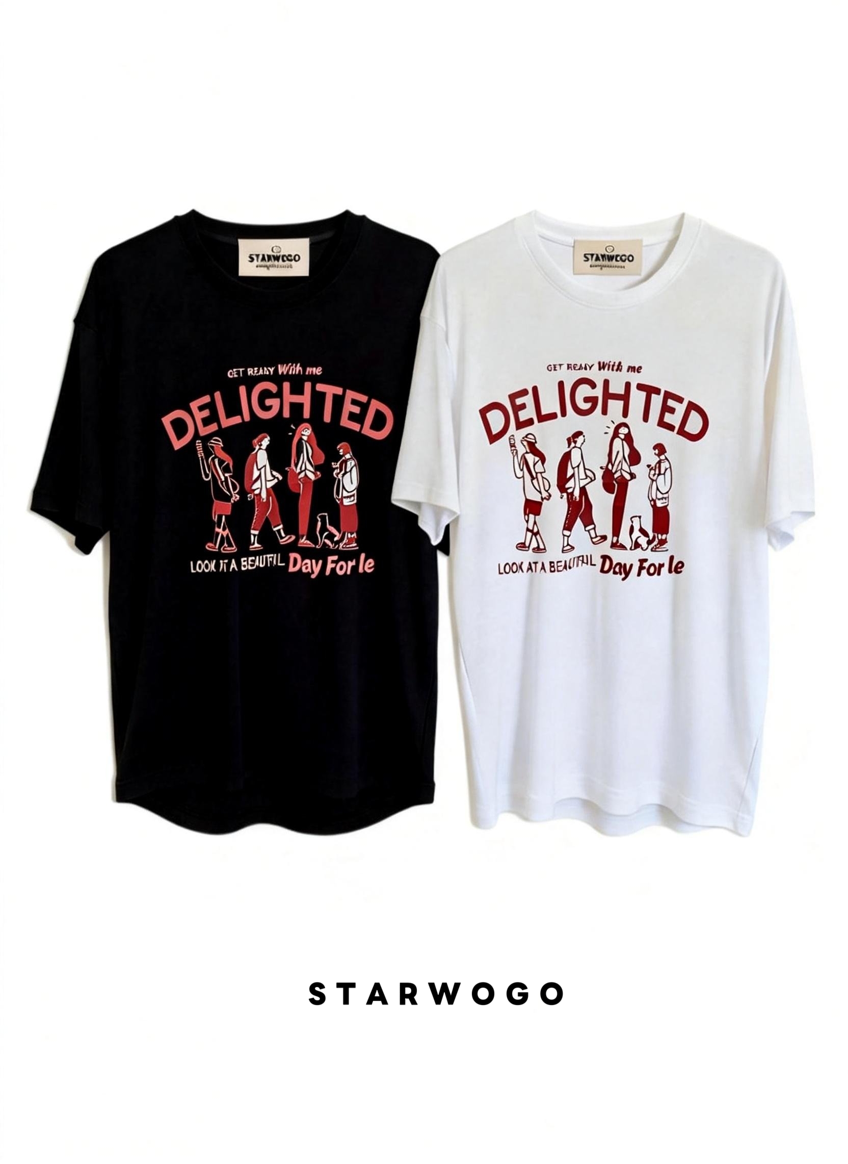 T0013~STARWOGO 180g Fabric - Fashionable Thin Cotton Design T-shirt