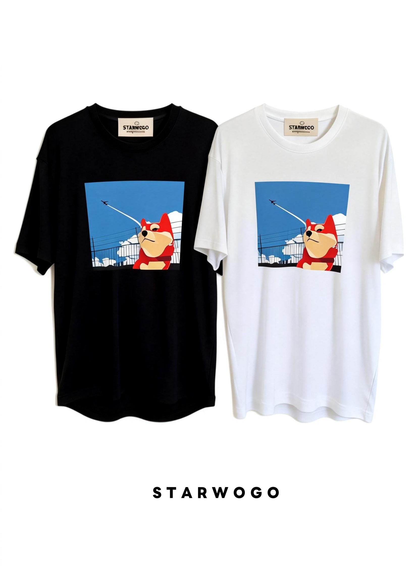 T0020~STARWOGO 180g Fabric - Fashionable Thin Cotton Design T-shirt