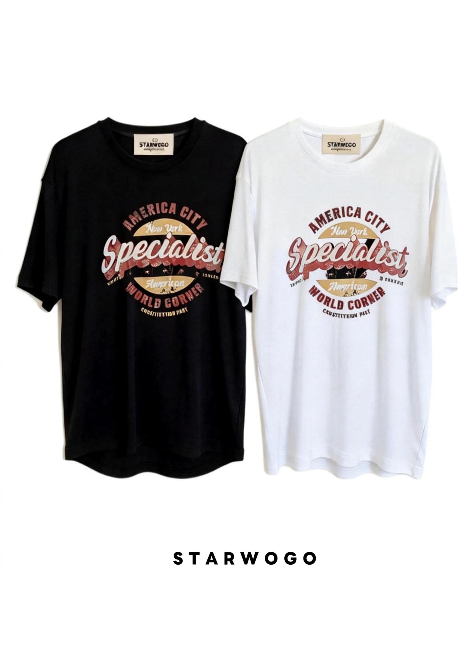 T0036~STARWOGO 180g Fabric - Fashionable Thin Cotton Design T-shirt