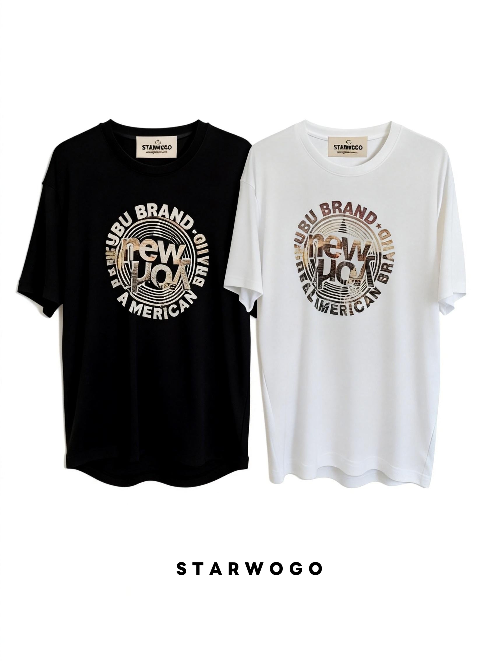 T0041~STARWOGO 180g Fabric - Fashionable Thin Cotton Design T-shirt