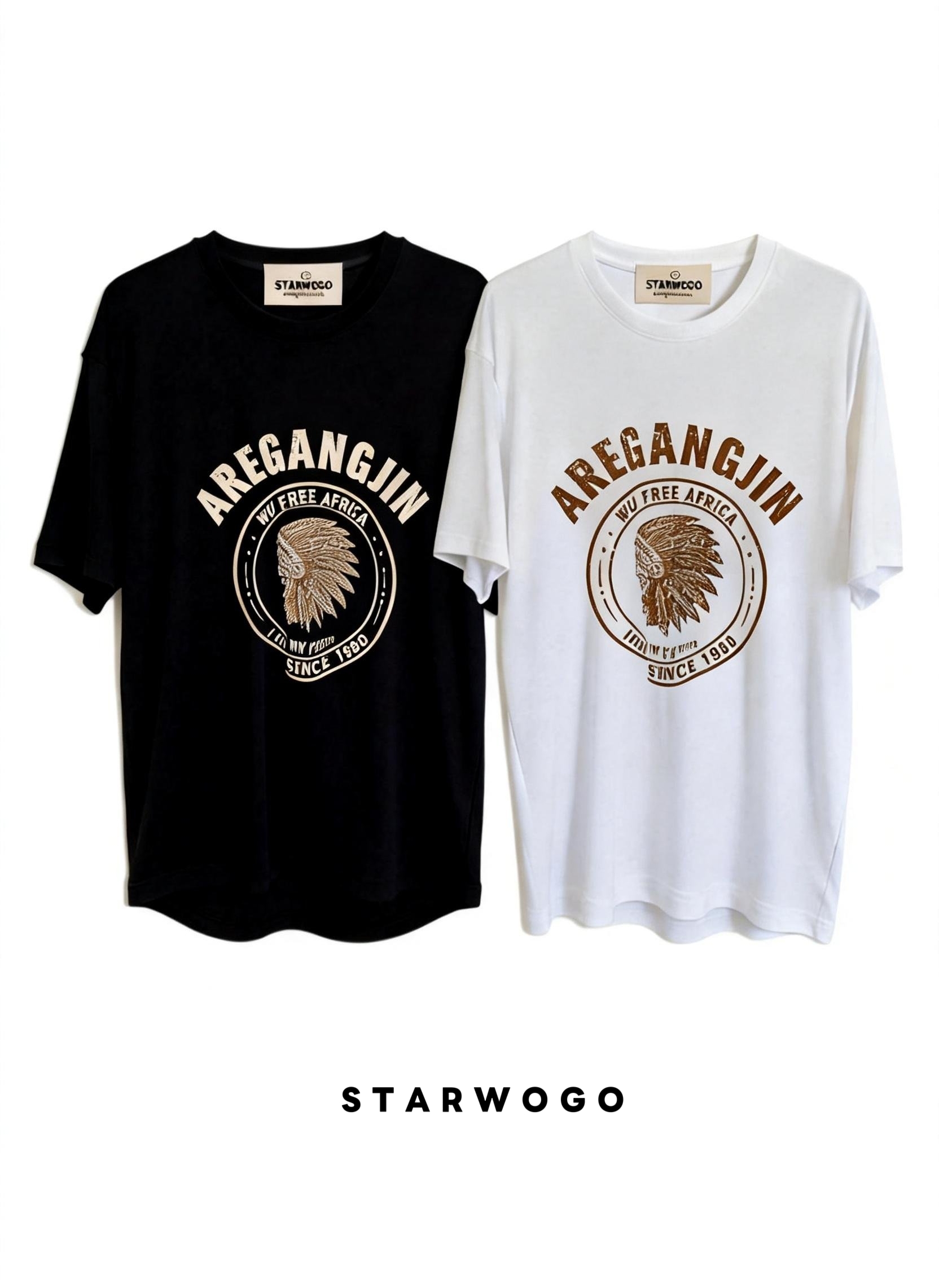 T0044~STARWOGO 180g Fabric - Fashionable Thin Cotton Design T-shirt