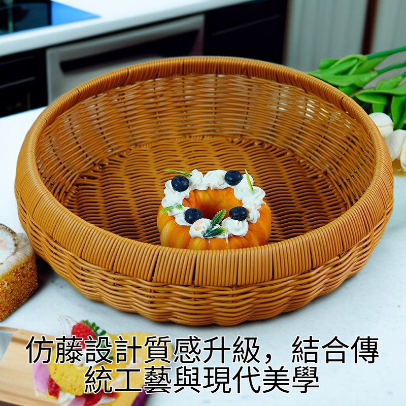 仿藤蒸包籃點心籃客廳茶几零食水果籃