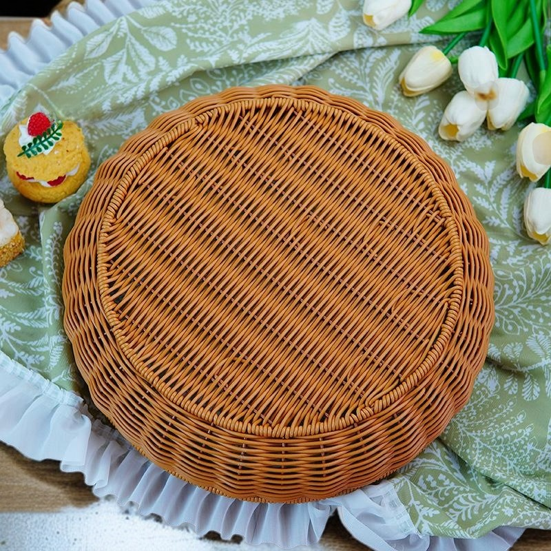 仿藤蒸包籃點心籃客廳茶几零食水果籃