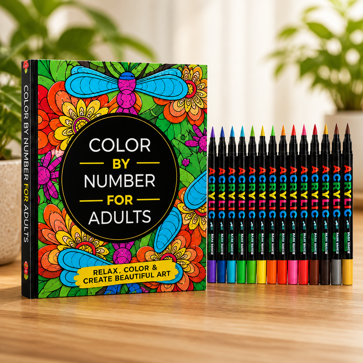 Color By Number Book | 82 Single-Sided Coloring Pages