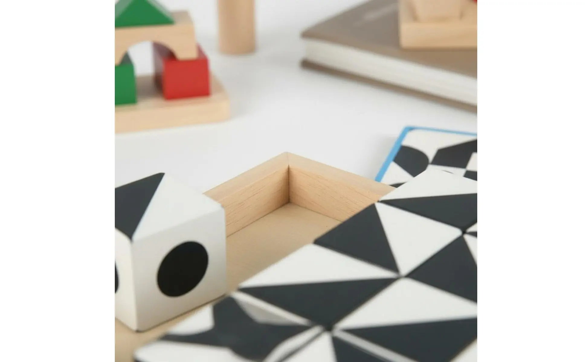 Wooden Pattern Blocks Set Geometric Shape Game Geometric Matching Game Sleek Edges Black and White Reasoning Cubes Wooden Pattern Blocks Set Geometric Shape Game Geometric Matching Game Sleek Edges Black and White Reasoning Cubes