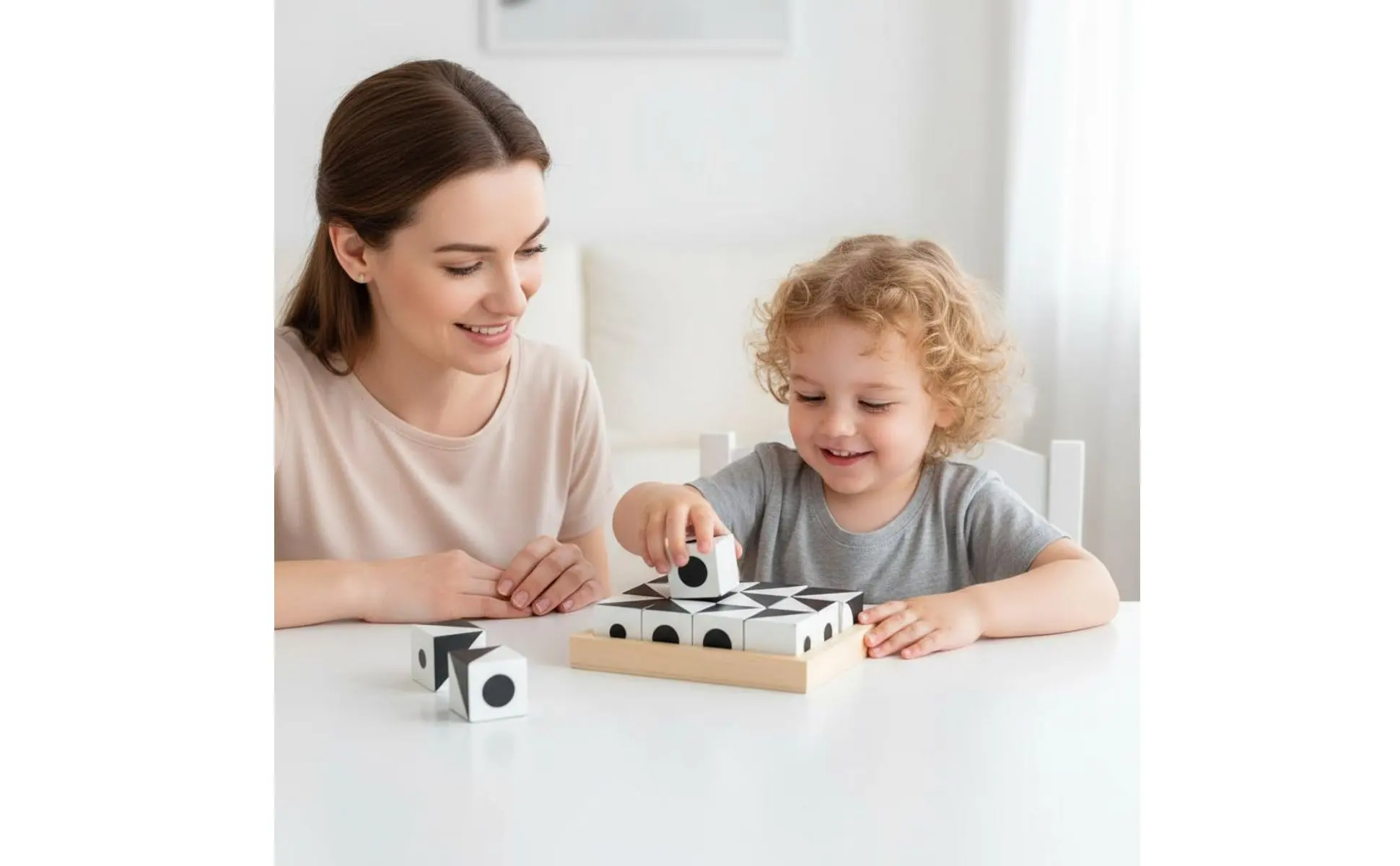 Wooden Pattern Blocks Set Geometric Shape Game Geometric Matching Game Sleek Edges Black and White Reasoning Cubes Wooden Pattern Blocks Set Geometric Shape Game Geometric Matching Game Sleek Edges Black and White Reasoning Cubes