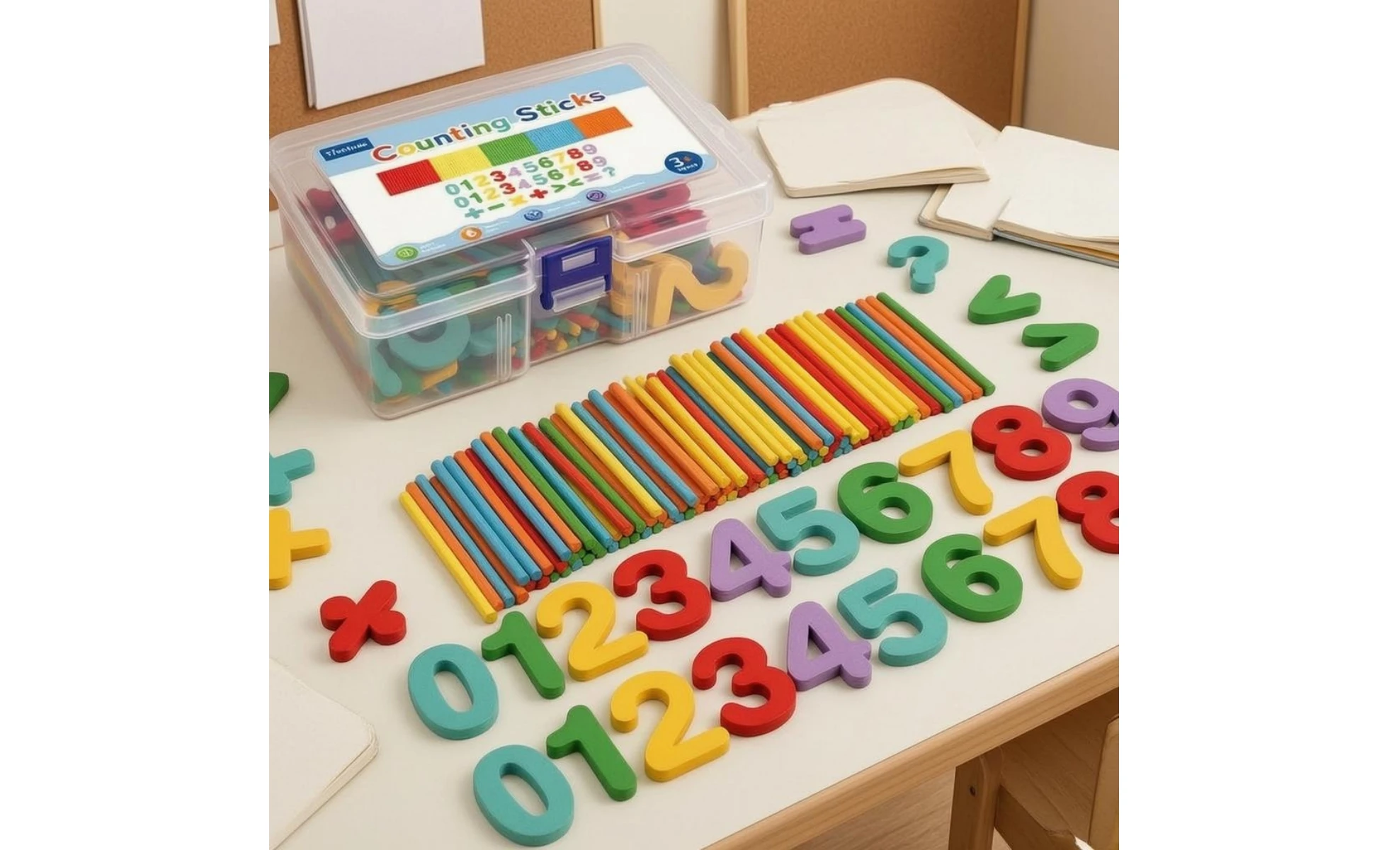 Math Learning Toy Colorful Counting Sticks Set Counting Rod Set Latch Addition Subtraction for Children Math Learning Toy Colorful Counting Sticks Set Counting Rod Set Latch Addition Subtraction for Children